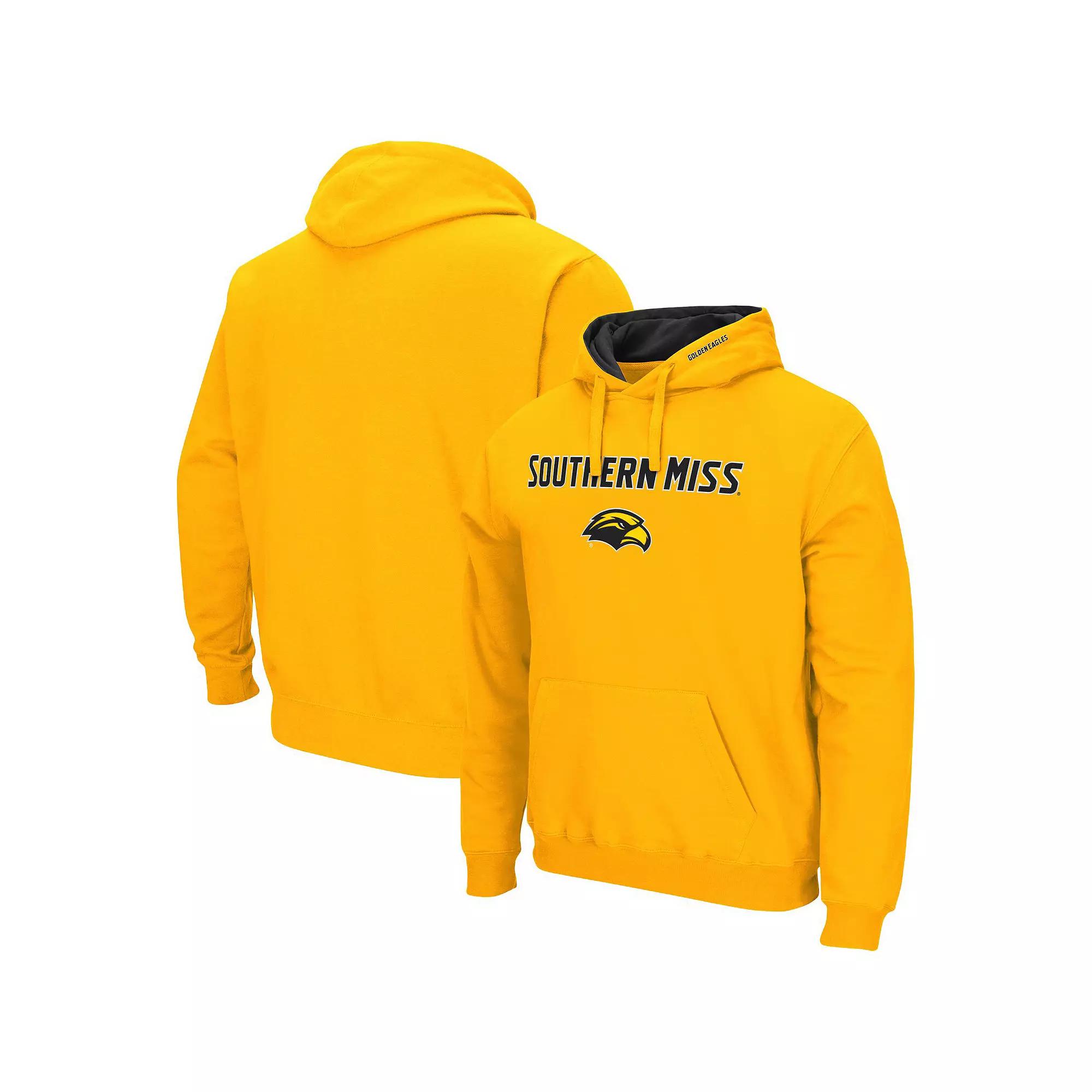 Men's Colosseum Gold Southern Miss Golden Eagles Arch and Logo Pullover Hoodie, Size: Small, Sms Gold Product Image