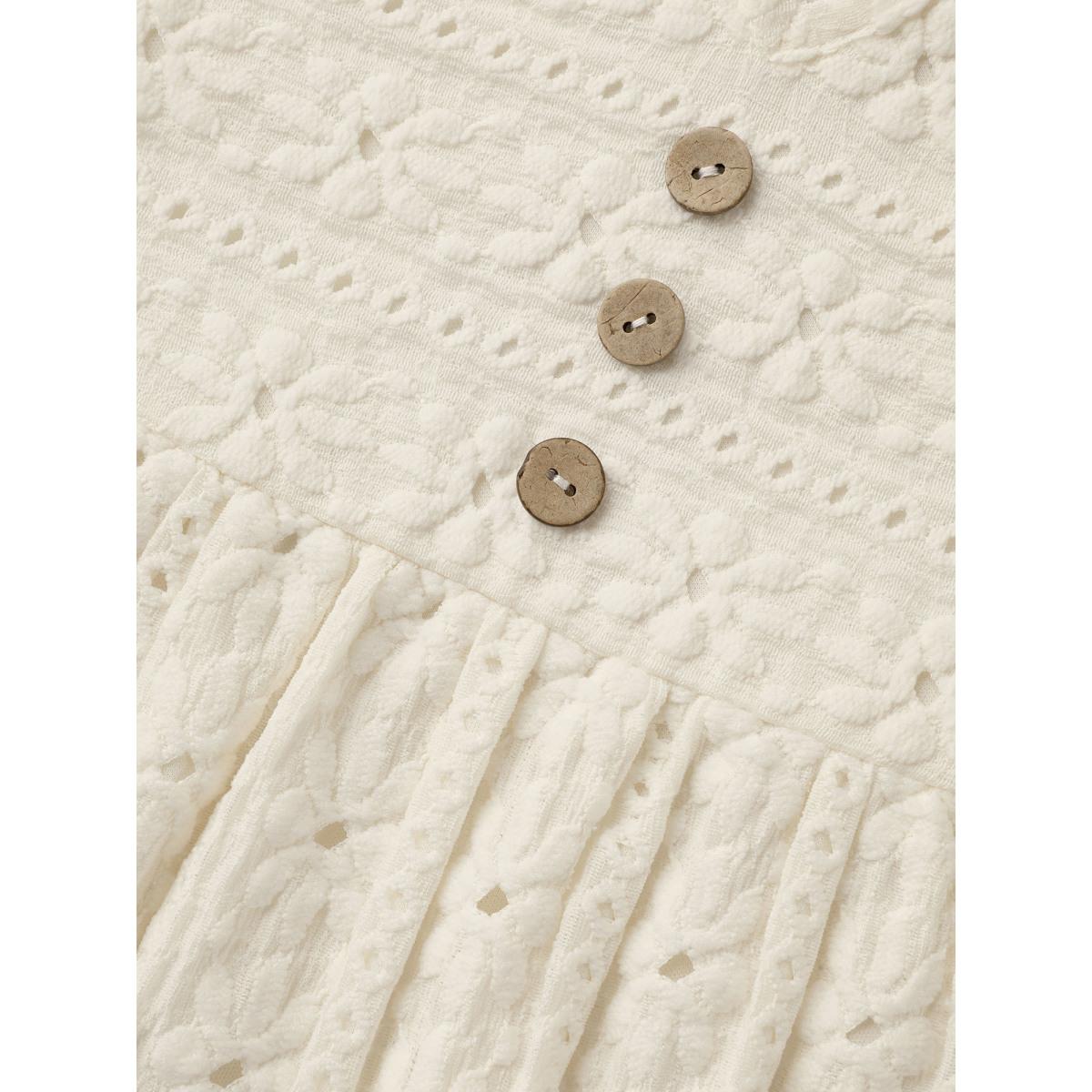 Plus Size Textured Pleated Split Neck T-Shirt WhiteSmoke Women Romantic Texture Flat collar with V-notch Elegant T-shirts BloomChic 30/6X Product Image