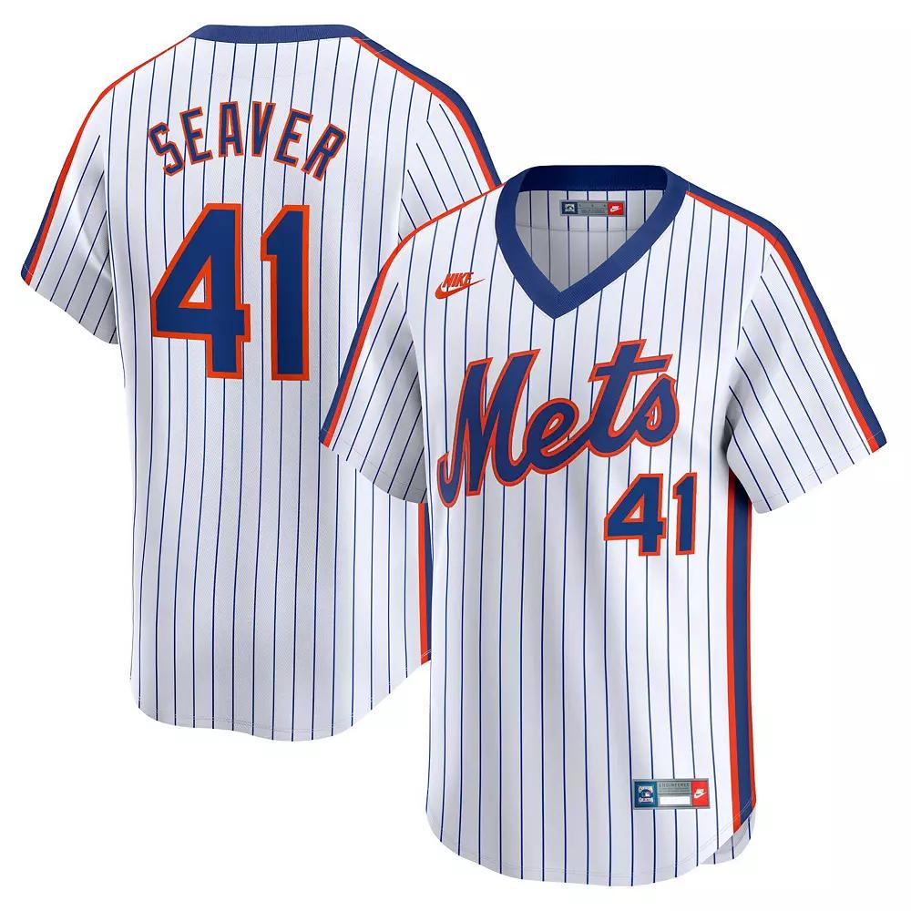 Men's Nike Tom Seaver White New York Mets Throwback Cooperstown Limited Jersey,  Product Image