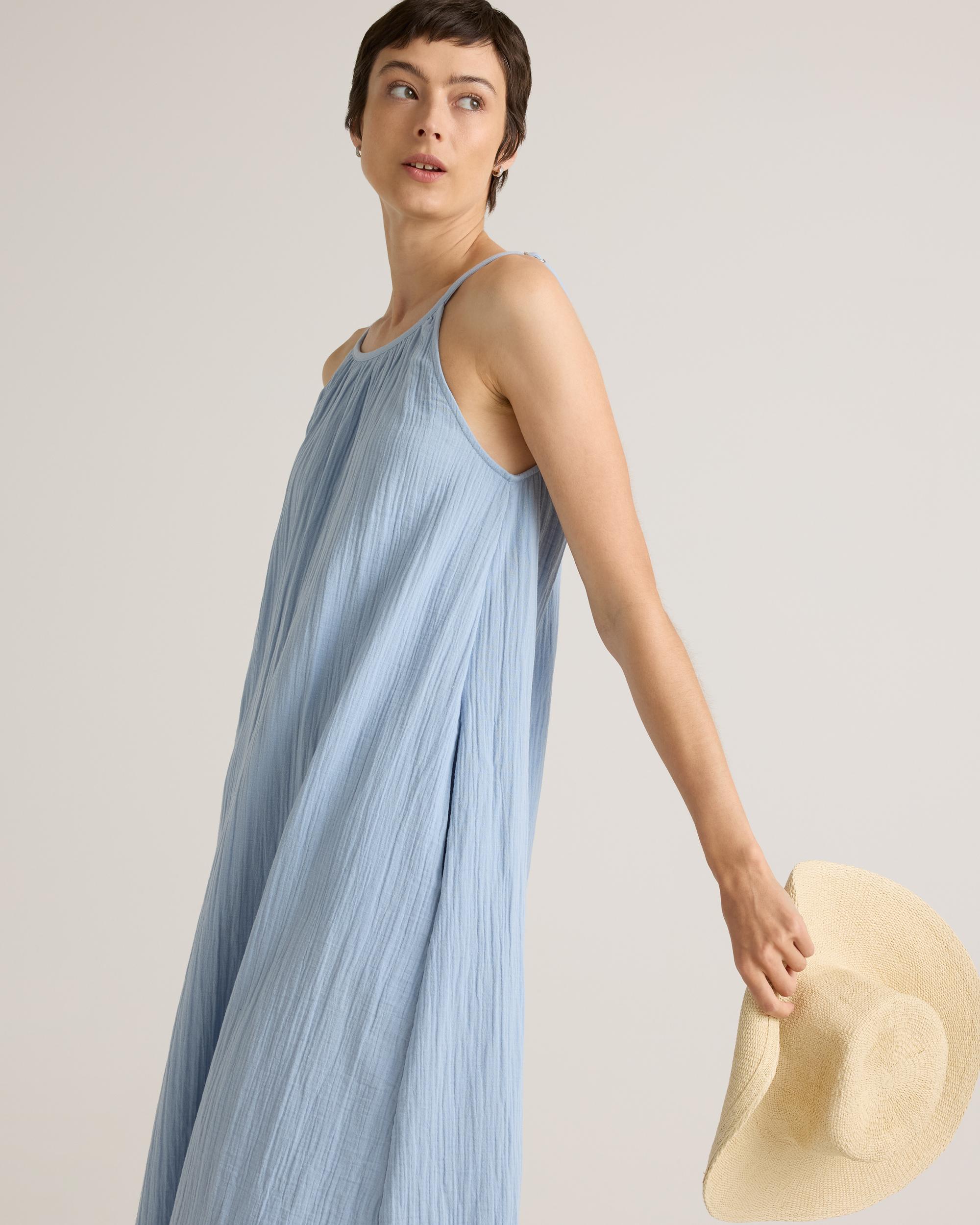 Quince | Women's Gauze Sleeveless Maxi Dress Size XL, Organic Cotton Product Image
