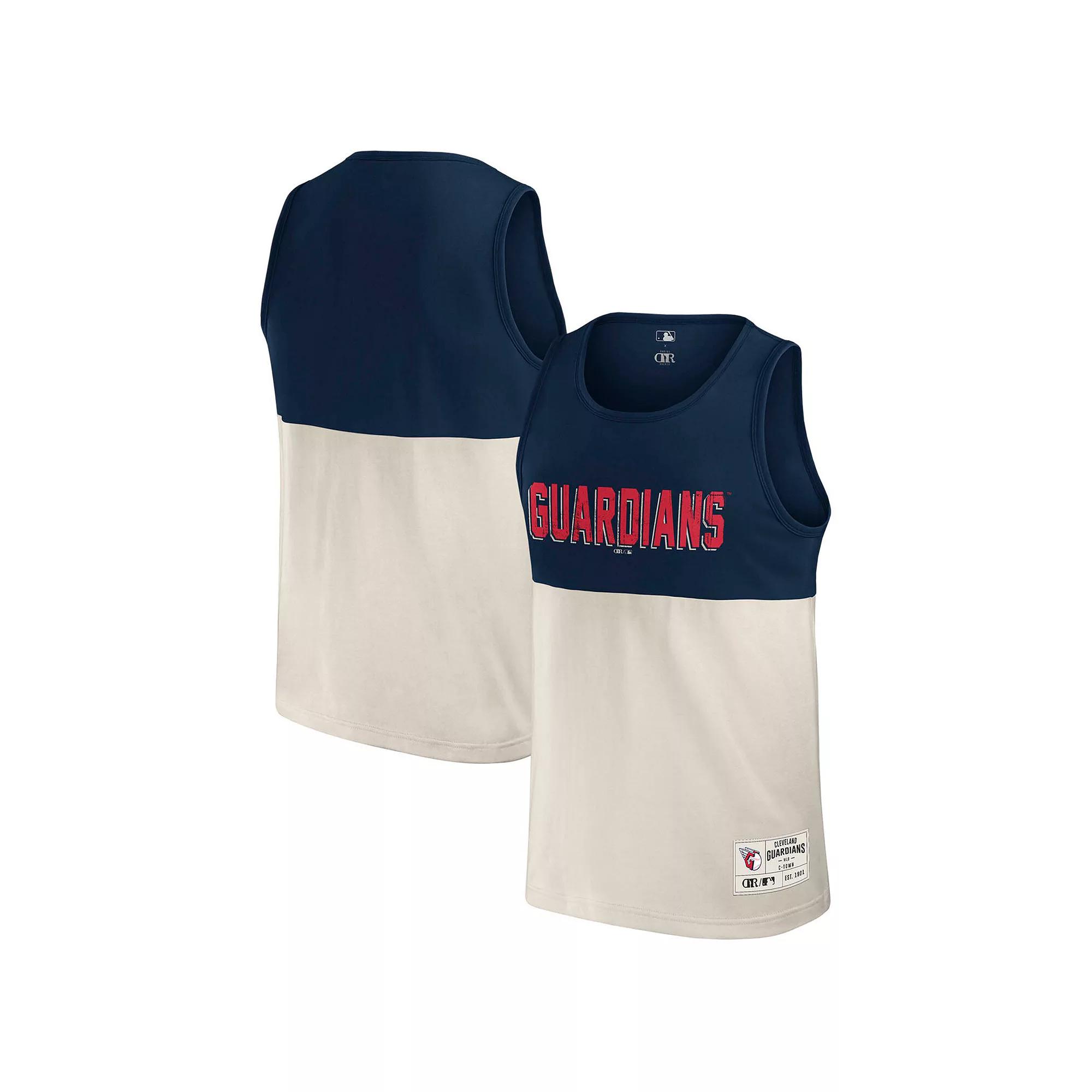 Men's Darius Rucker Collection by Fanatics Navy Cleveland Guardians Colorblock Tank Top,  Product Image
