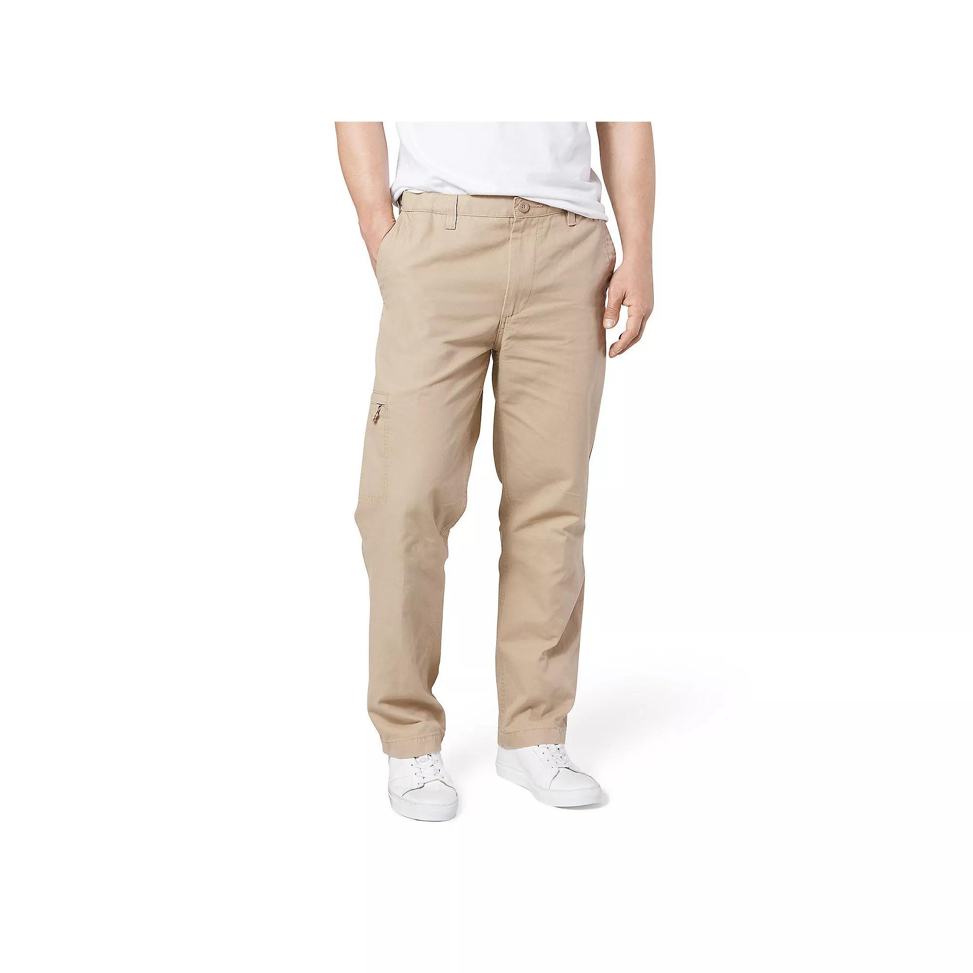 Mens Dockers Comfort Cargo Classic-Fit Flat-Front Cargo Pants Desert Brown Product Image