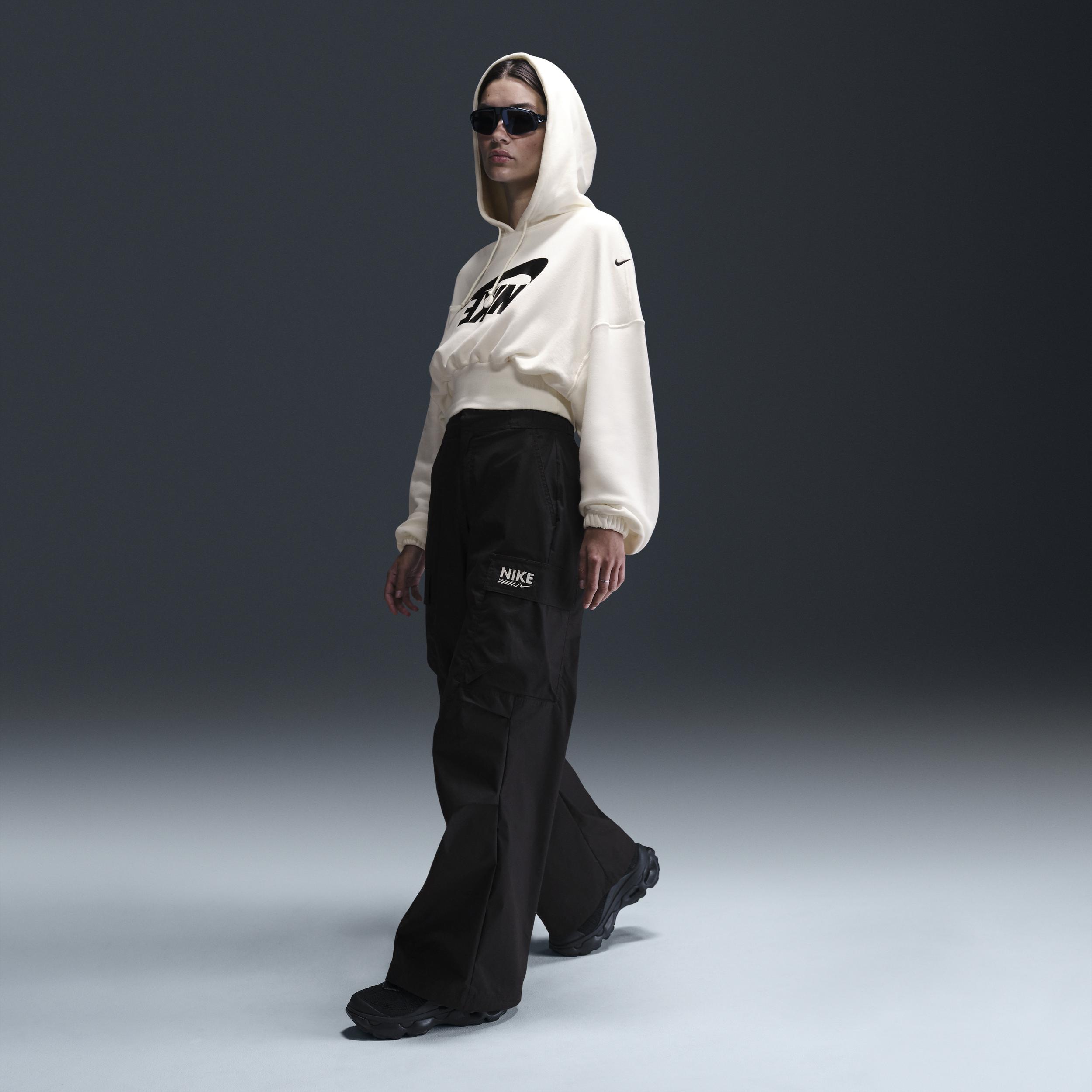 Nike Sportswear Women's Oversized Cropped French Terry Pullover Hoodie Product Image