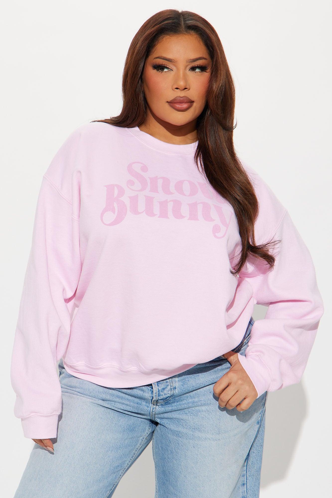 Snow Bunny Crew Neck Sweatshirt - Pink Product Image