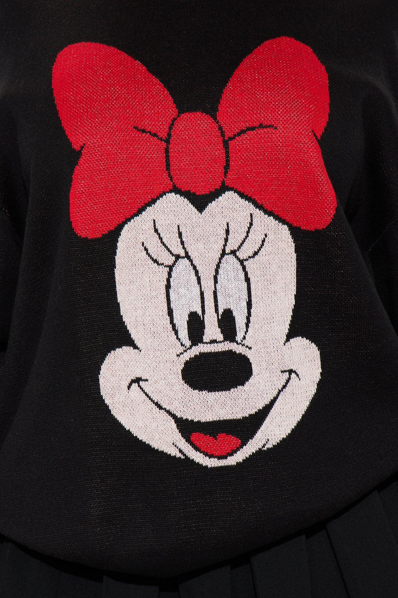 Minnie Mouse Wink Sweater - Black/combo Female Product Image