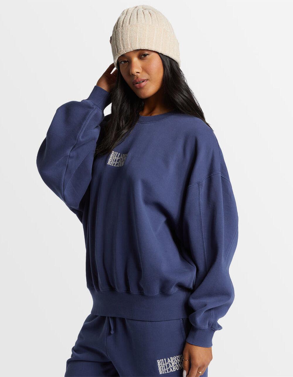 BILLABONG Palmin Kendal Womens Boxy Crewneck Sweatshirt - INDIGO Product Image