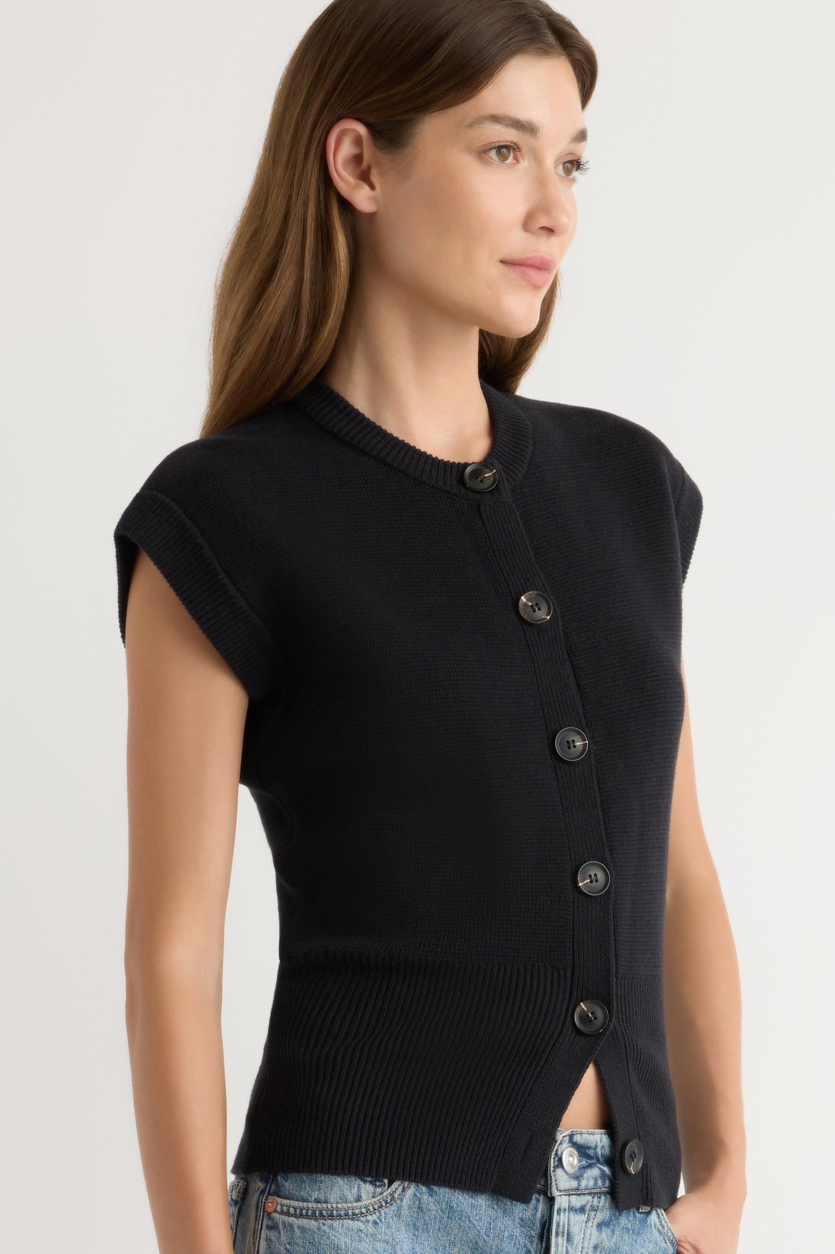 Solea Button Knit Vest Product Image