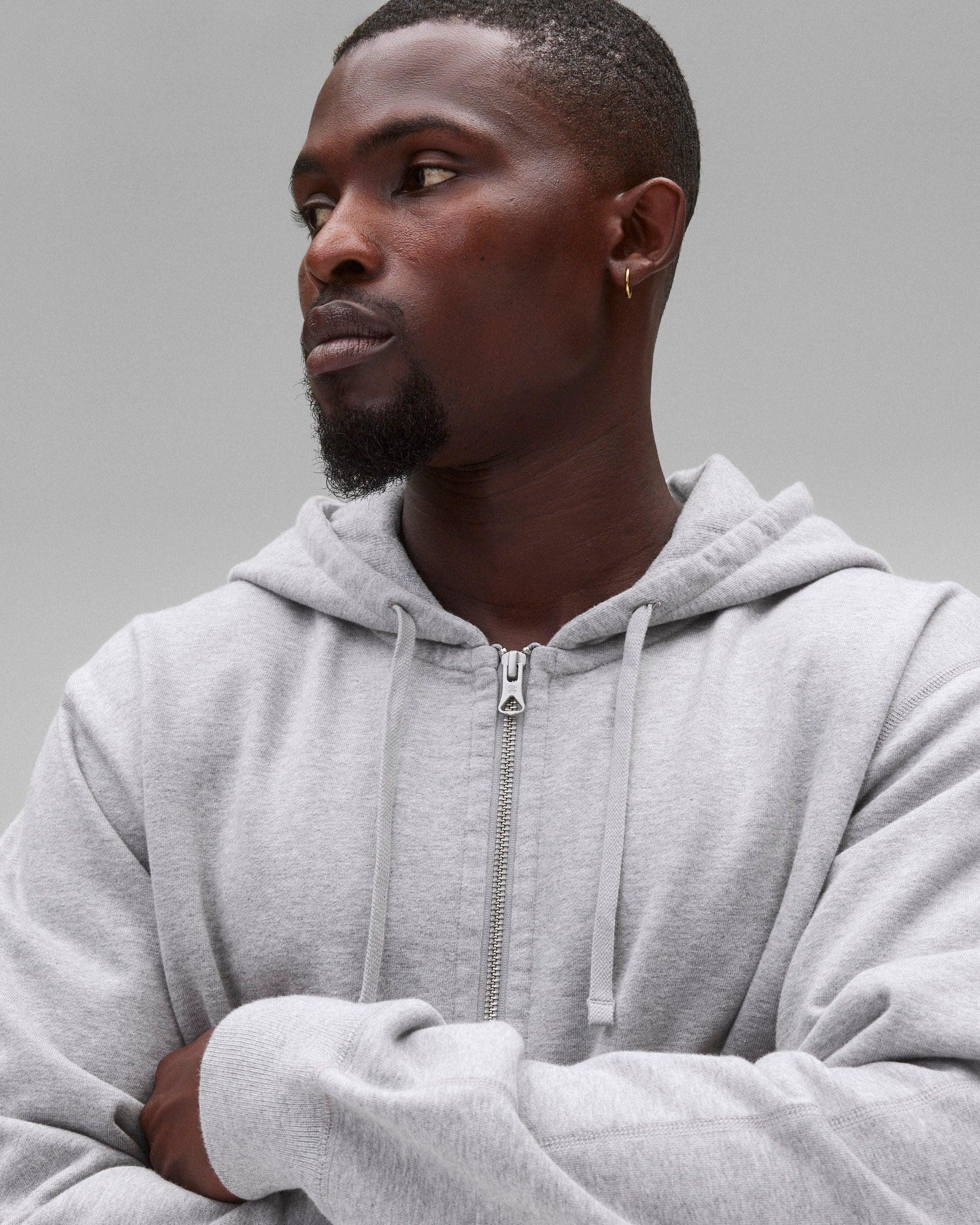 Midweight Terry Standard Zip Hoodie Male Product Image