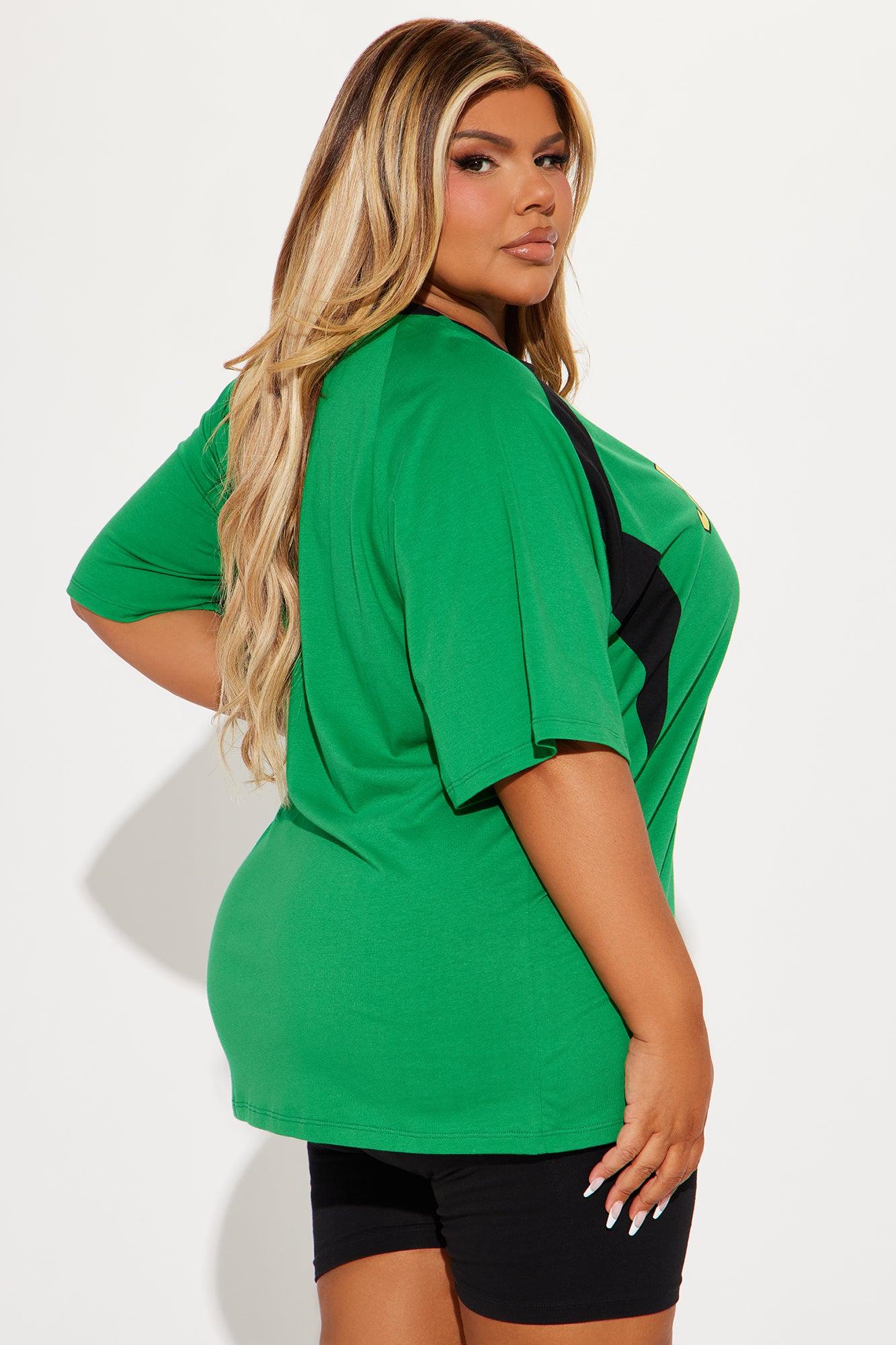 Jamaican Love Oversized Tee - Green Product Image