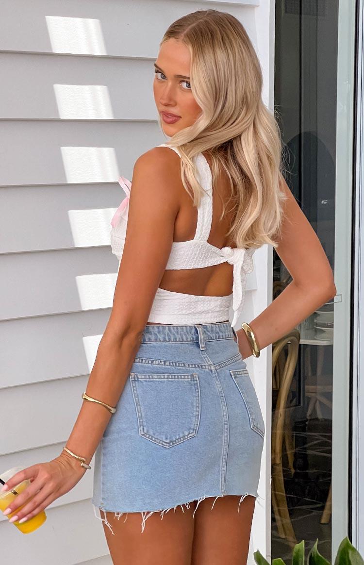 Vida White Bow Top Baby Girls Product Image