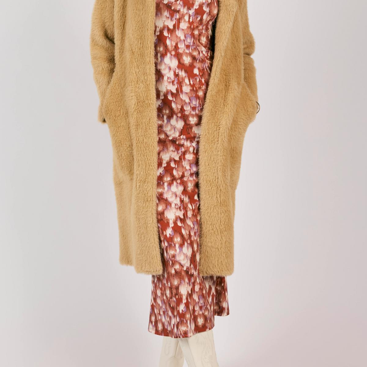 Exile Faux Fur Open Front Coat Product Image