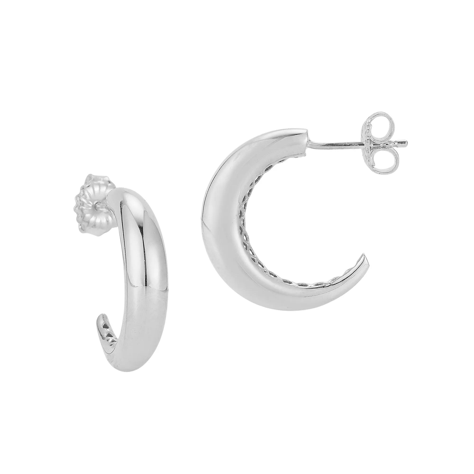 Sunkissed Sterling 14k Gold Over Silver Graduated Huggie Earrings, Women's, Silver Tone Product Image