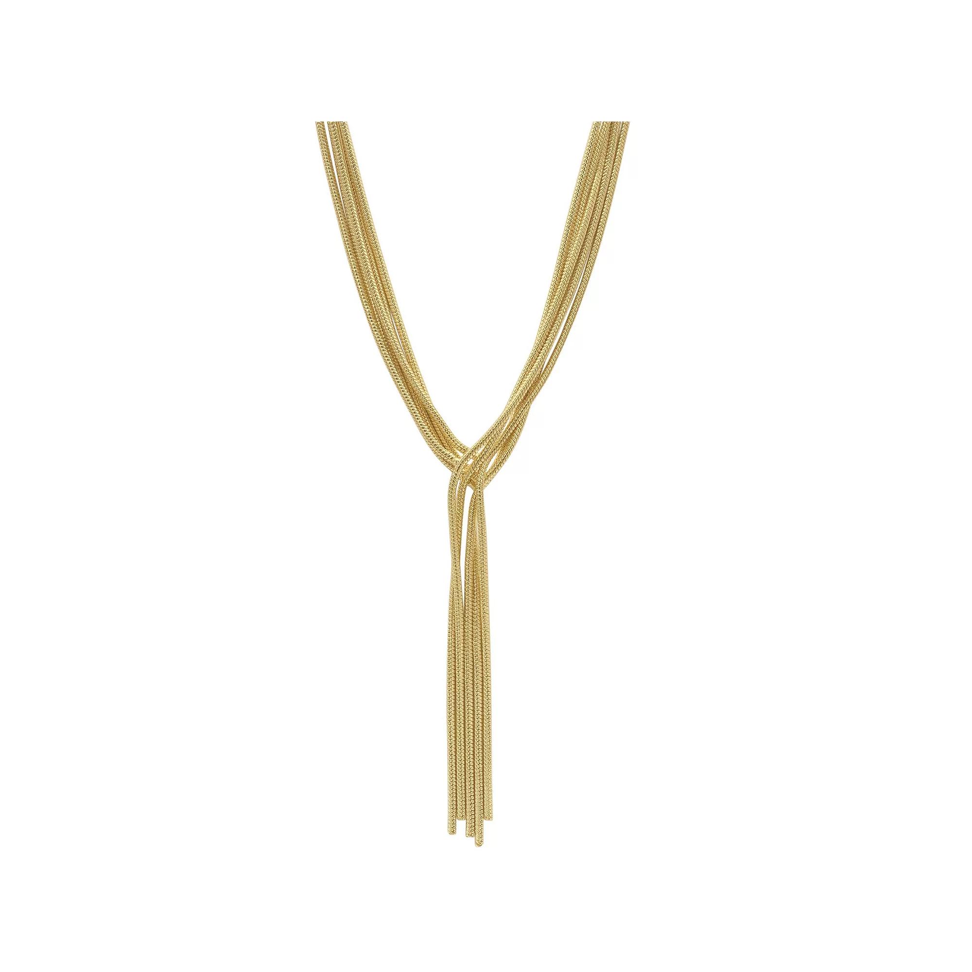 Adornia Gold Tone Wheat Chain Necklace, Women's Product Image