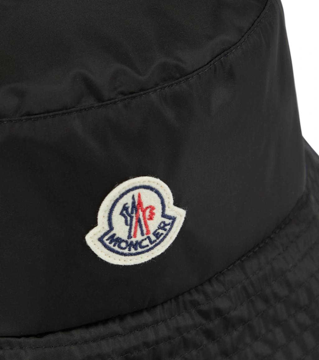 MONCLER Logo Patch Bucket Hat In Black Product Image