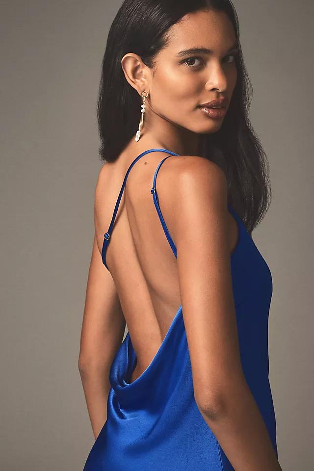 Shona Joy Tatum One-Shoulder Draped Cowl-Back Maxi Dress Product Image