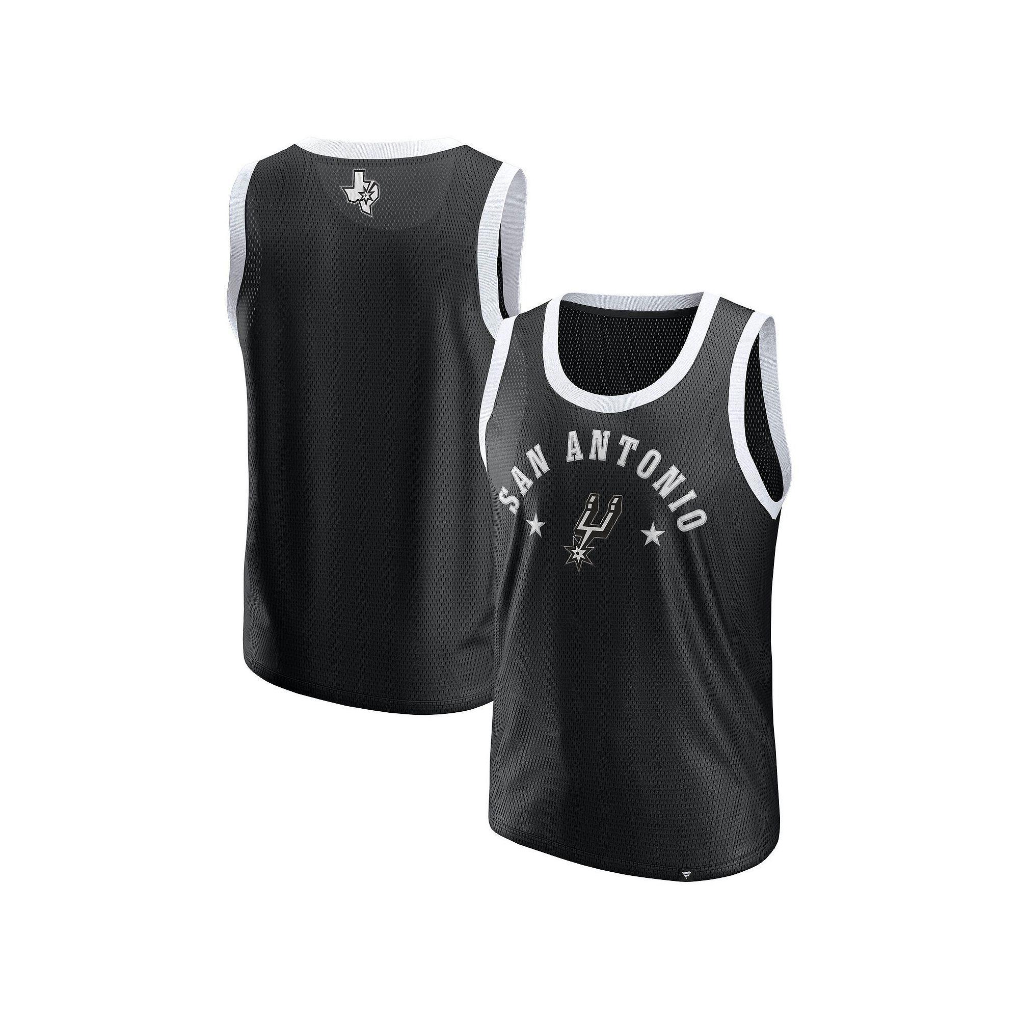 Men's Fanatics Black San Antonio Spurs Mesh Tank Top,  Product Image