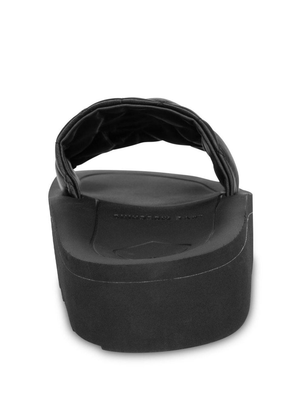 quilted leather slides Product Image