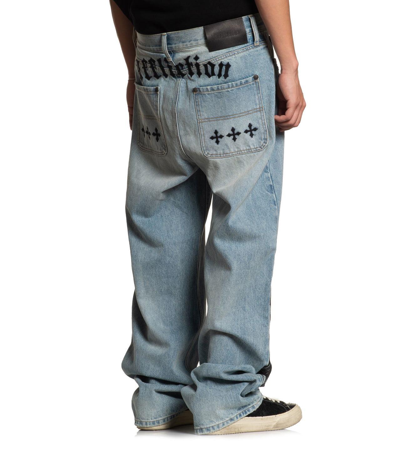 Wide Leg Binded Orion Jeans Male Product Image