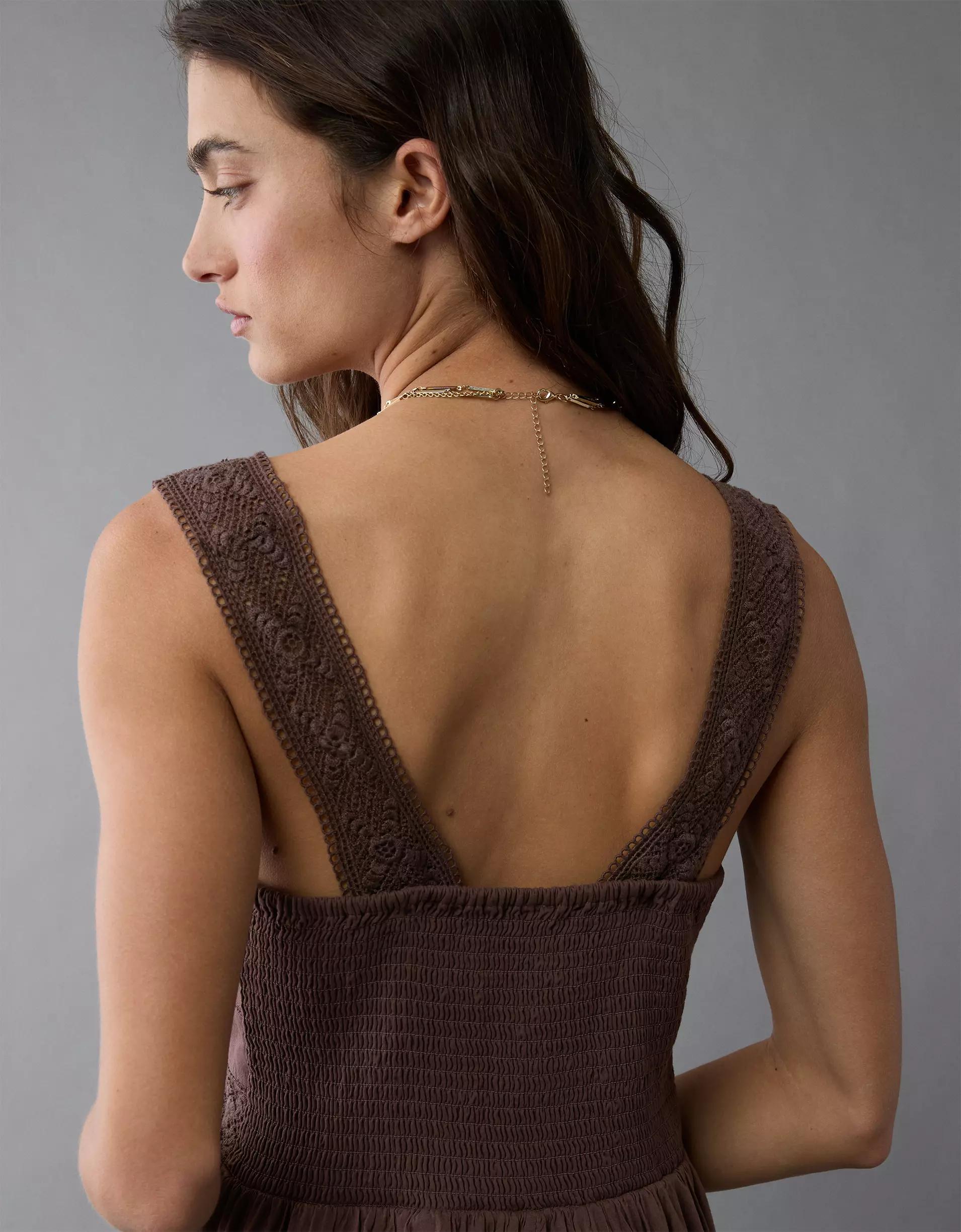 AE Catie Corset Crochet Midi Dress Product Image