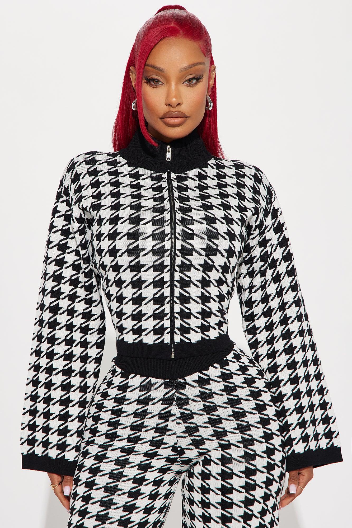 Do You Love Me Sweater Pant Set - Black/White Product Image