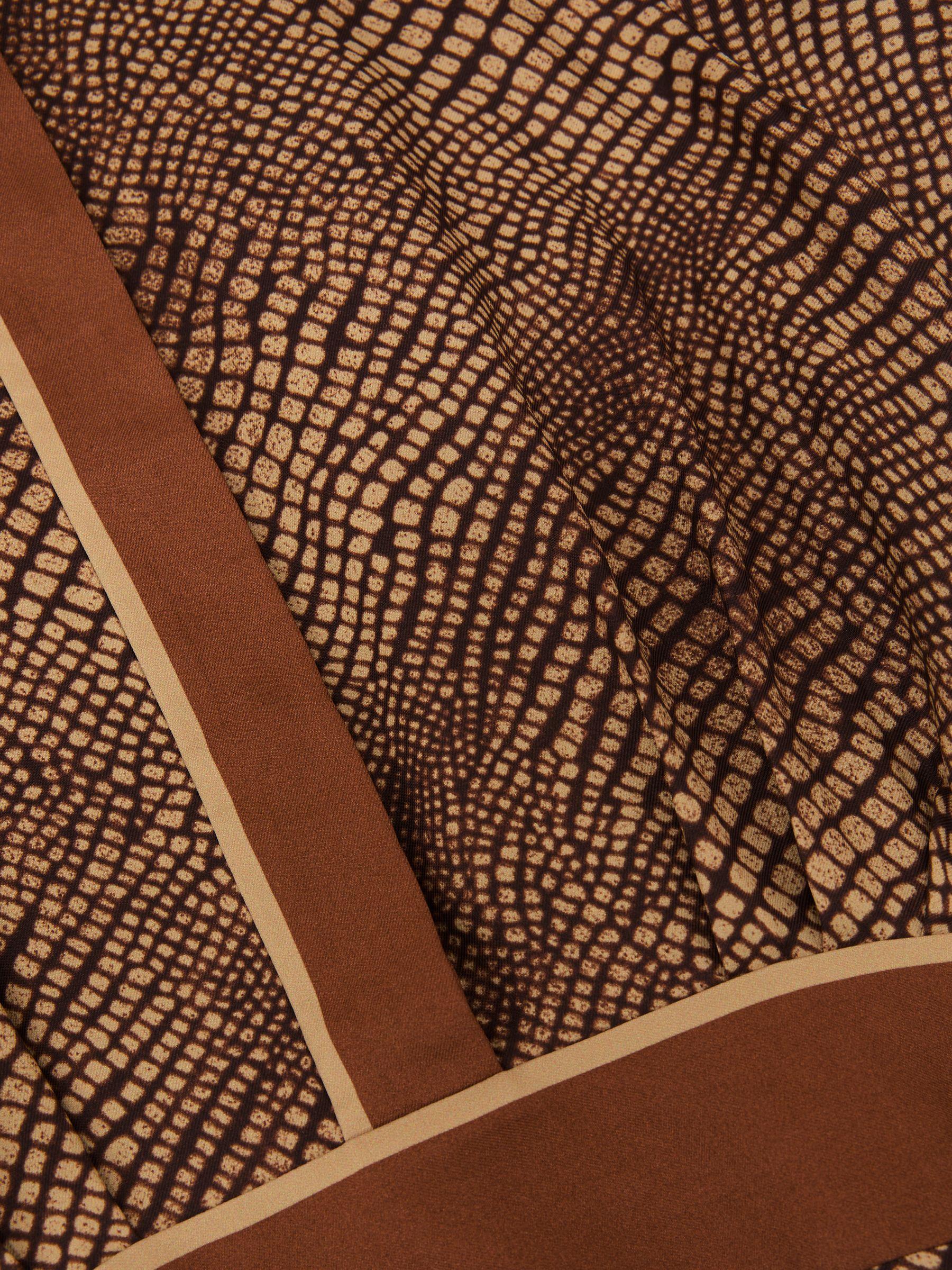 Petite Animal-Print Midi Shirt Dress in Neutral Product Image