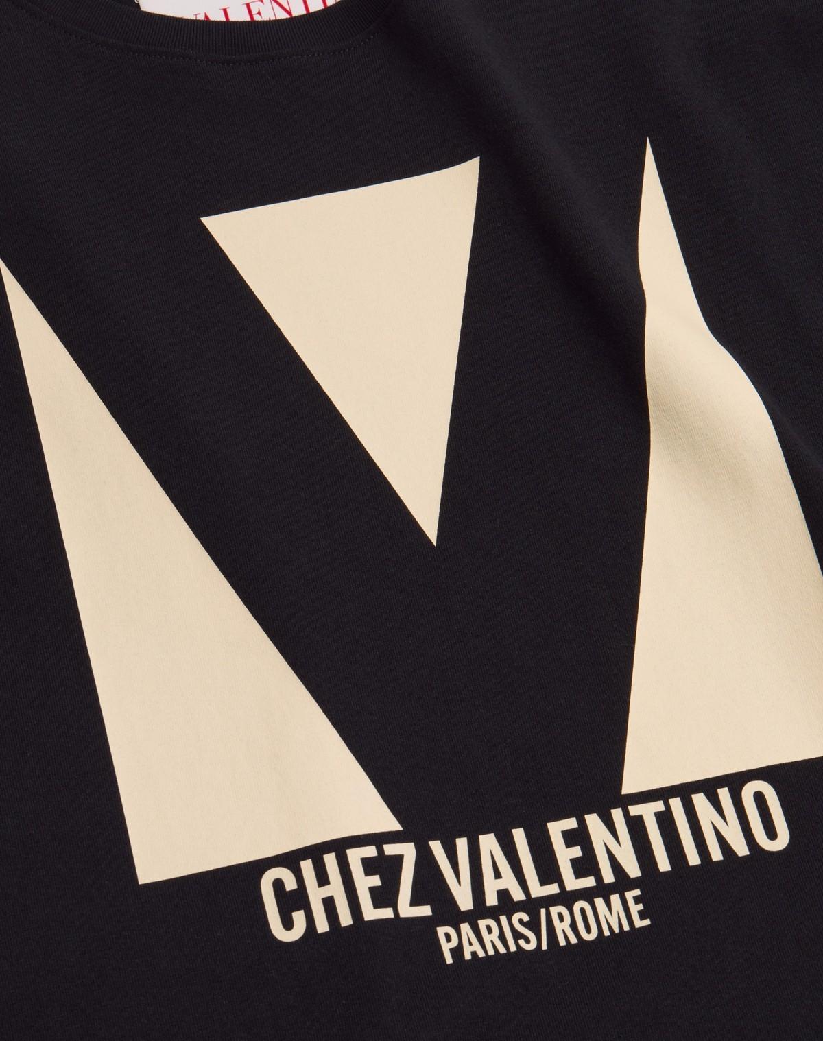 VALENTINO Crew Neck Short Sleeves T-shirts In Black Product Image