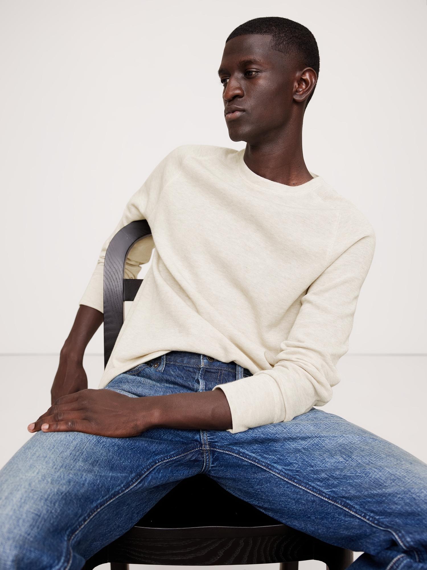 Slub Double-Knit Crew-Neck T-Shirt Product Image