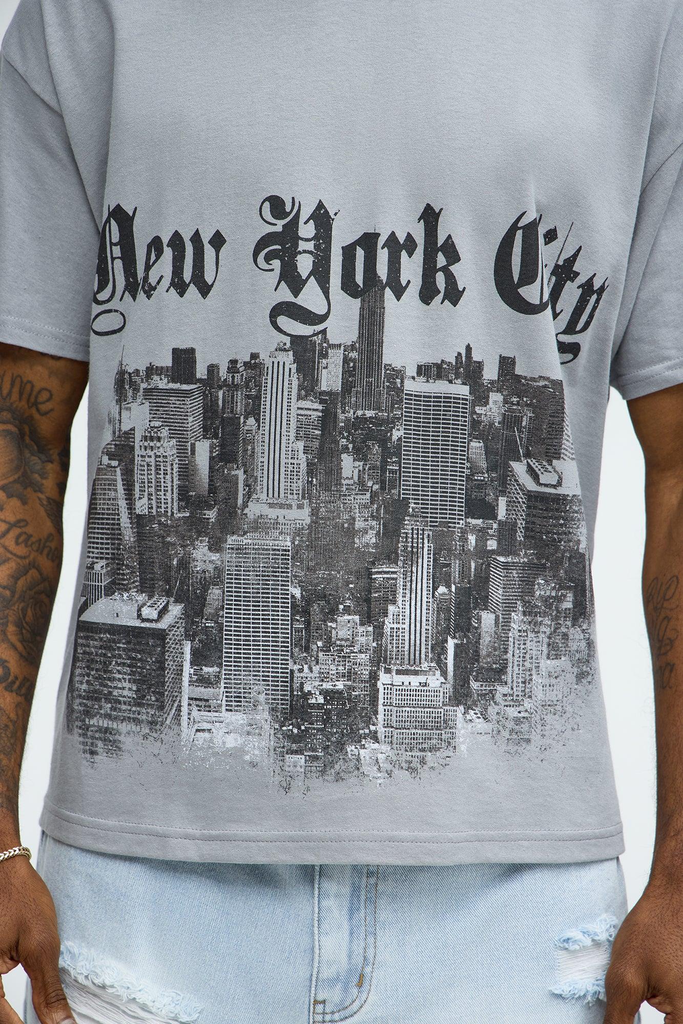 Empire City Short Sleeve Cropped Tee - Grey Product Image