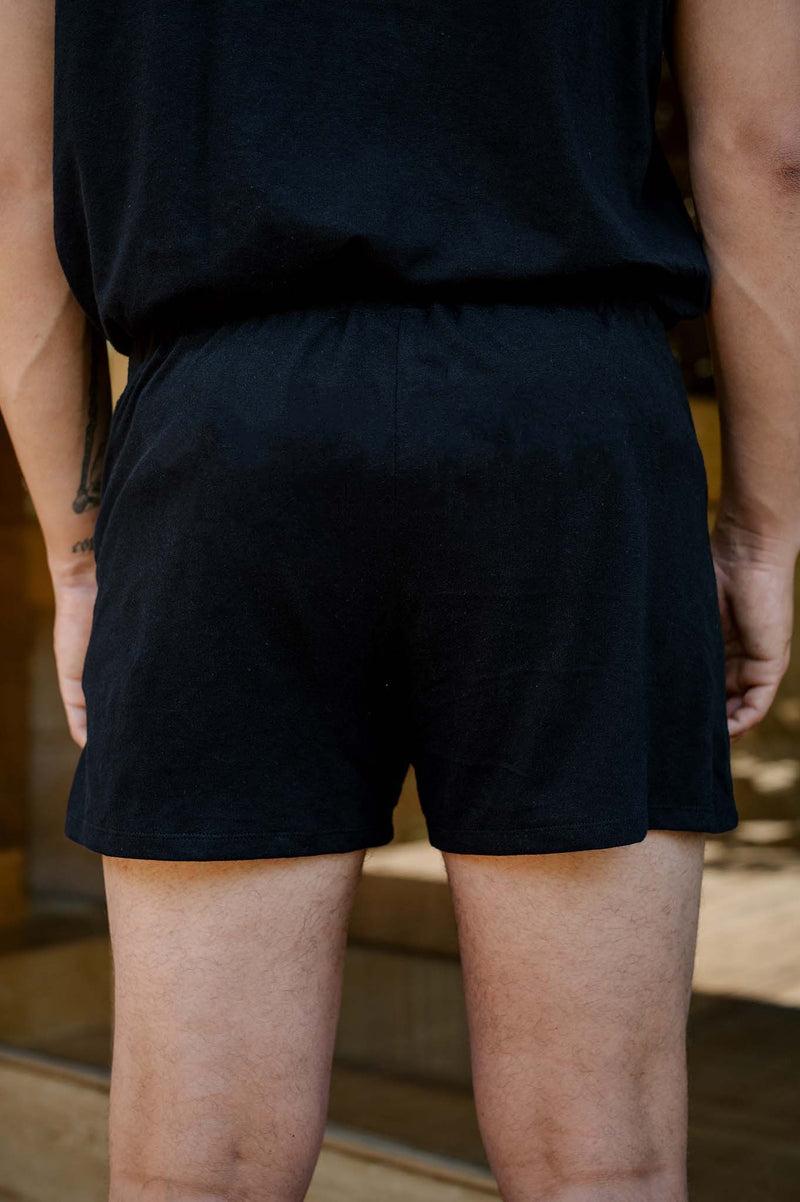 Women's Organic Cotton Boxers in Black Product Image