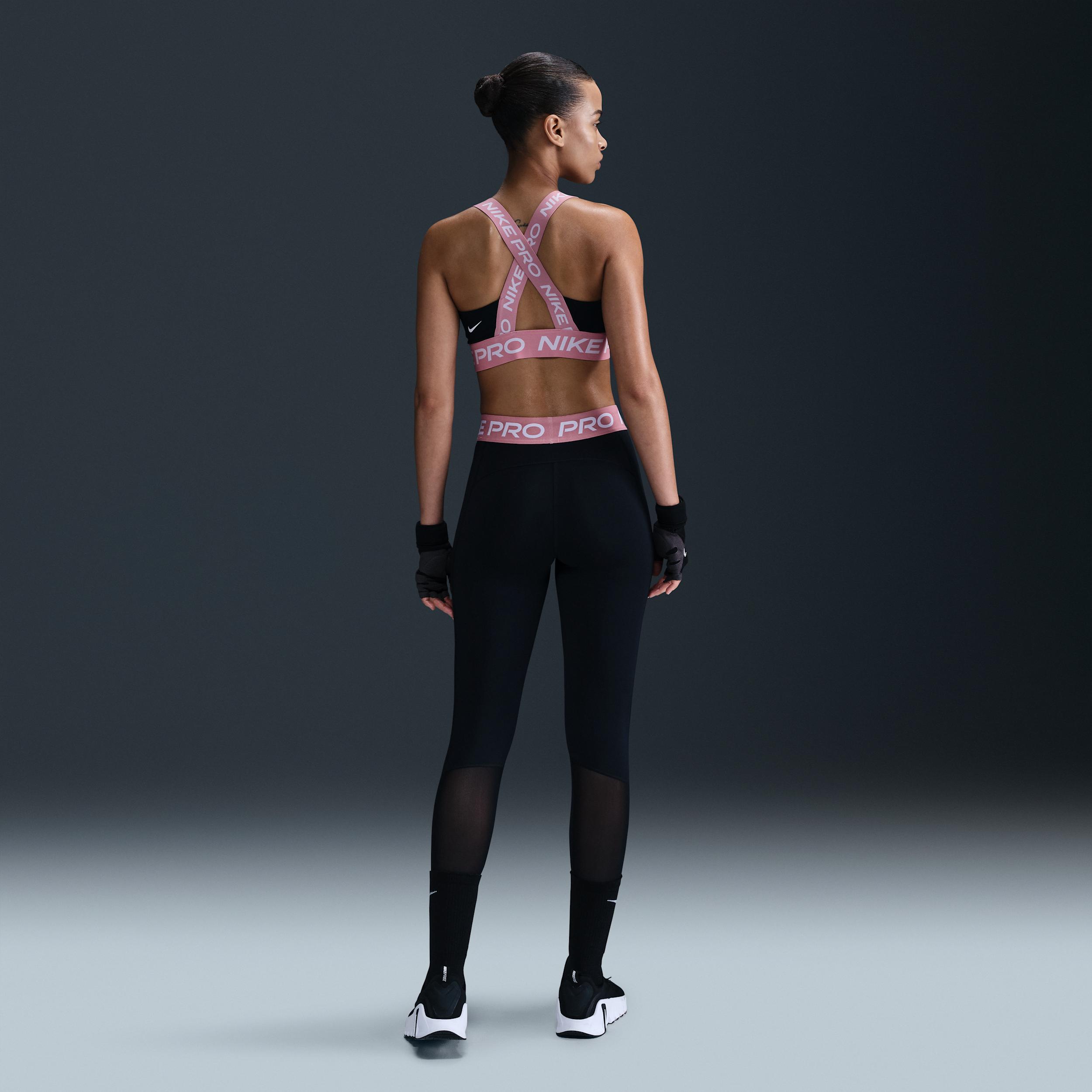 Women's Nike Pro Mid-Rise Mesh-Paneled Leggings Product Image