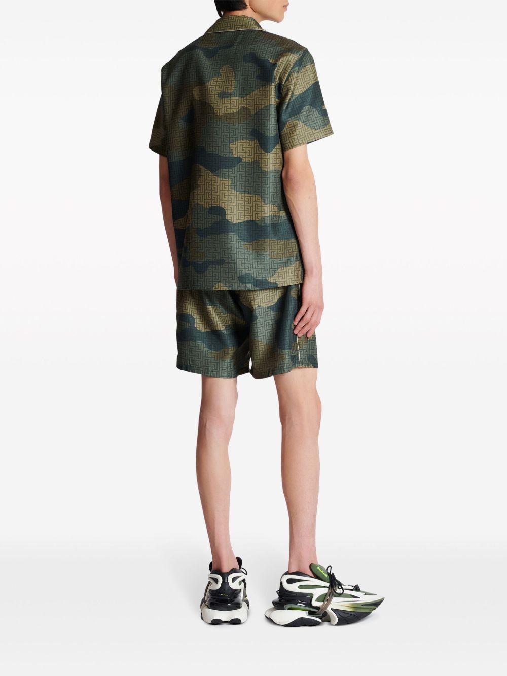 camouflage monogram shantung shirt Product Image