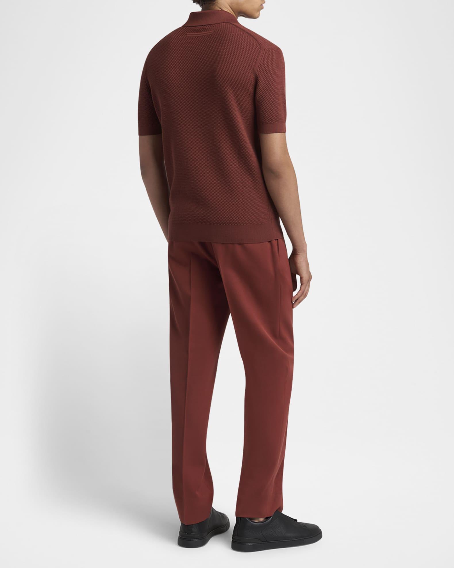 Men's Textured Johnny Polo Sweater Product Image