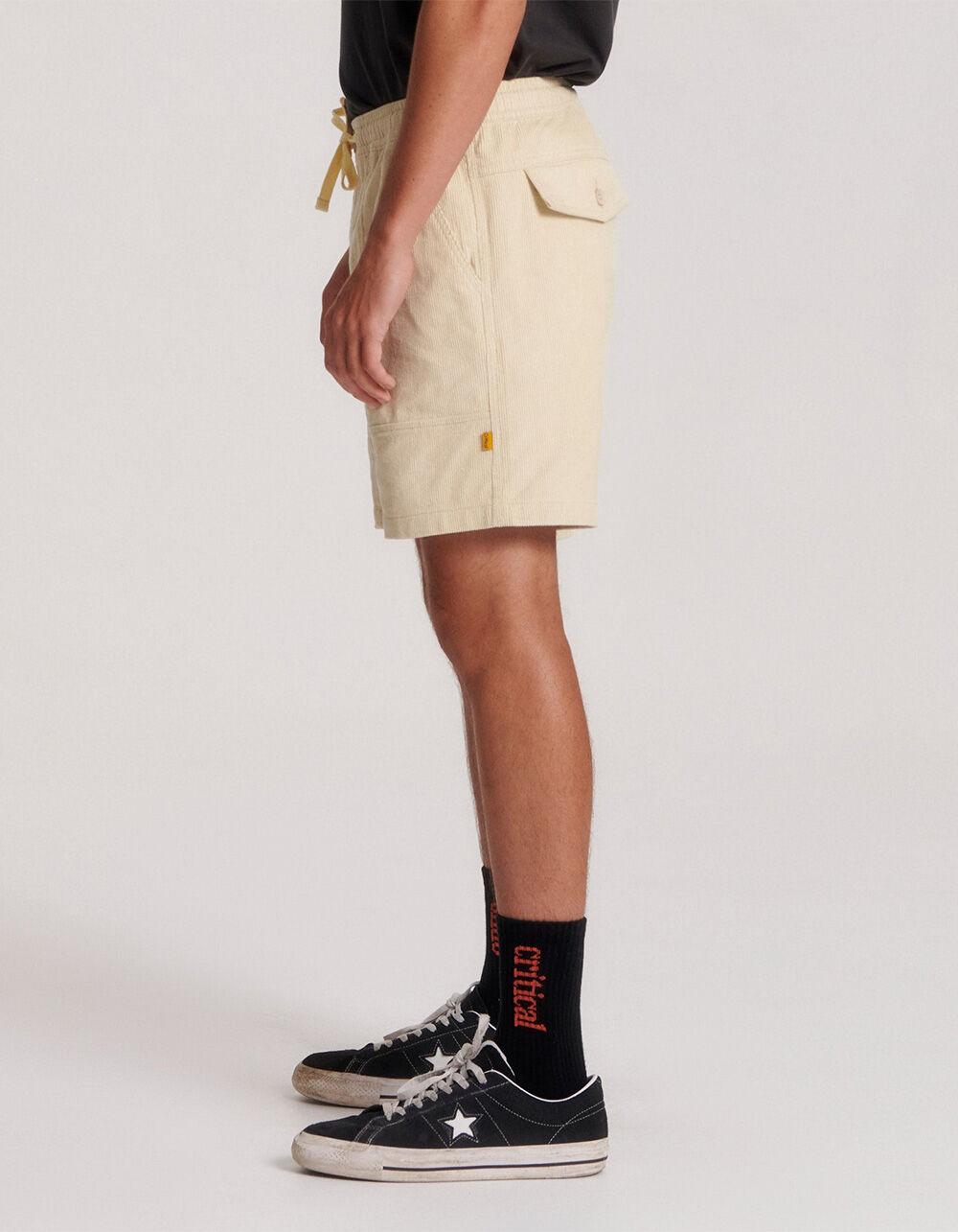 THE CRITICAL SLIDE SOCIETY All Day Cord Mens Shorts - ECRU Product Image