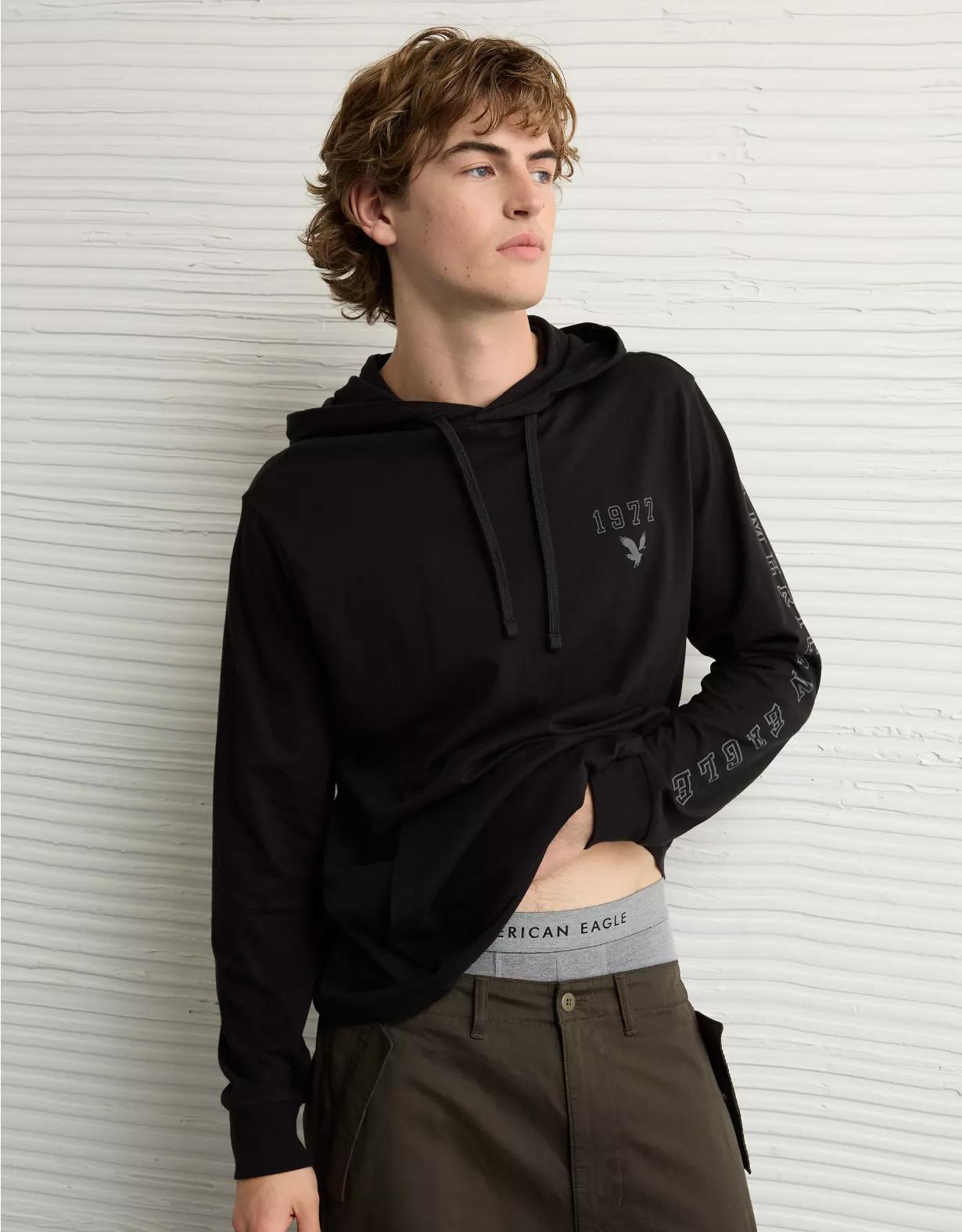 AE Icon Logo Graphic Hoodie T-Shirt Product Image