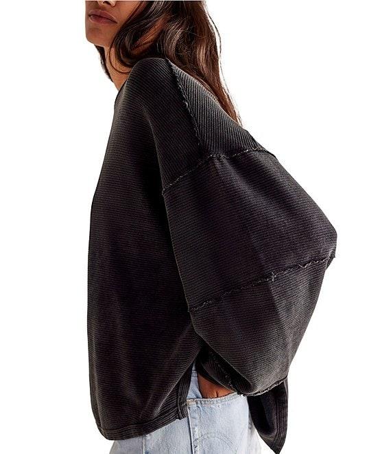 Free People We The Free Total Eclipse Rib Knit Crew Neck Long Sleeve Top Product Image