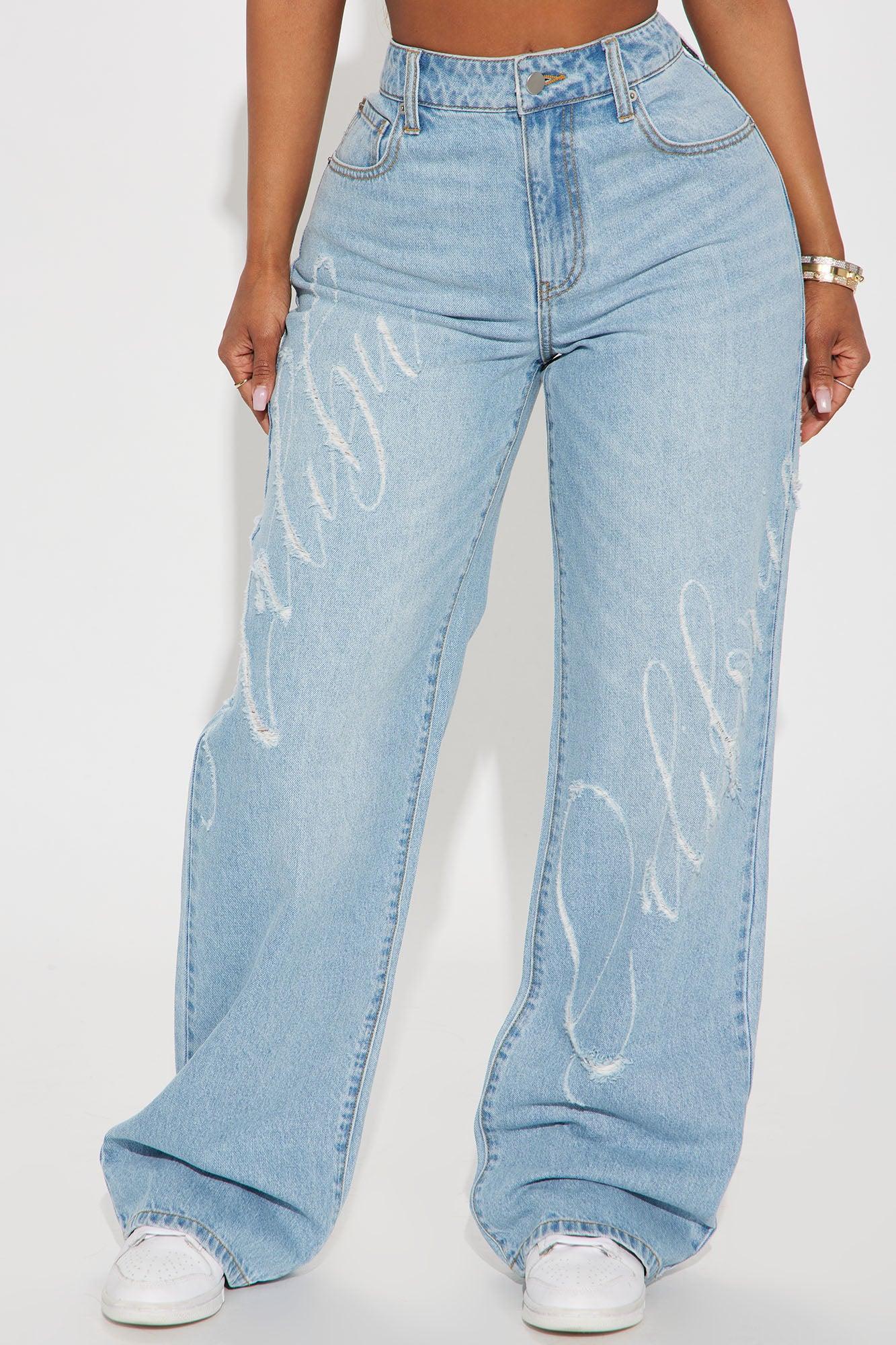 Malibu California Ripped Straight Leg Jeans - Light Wash Product Image