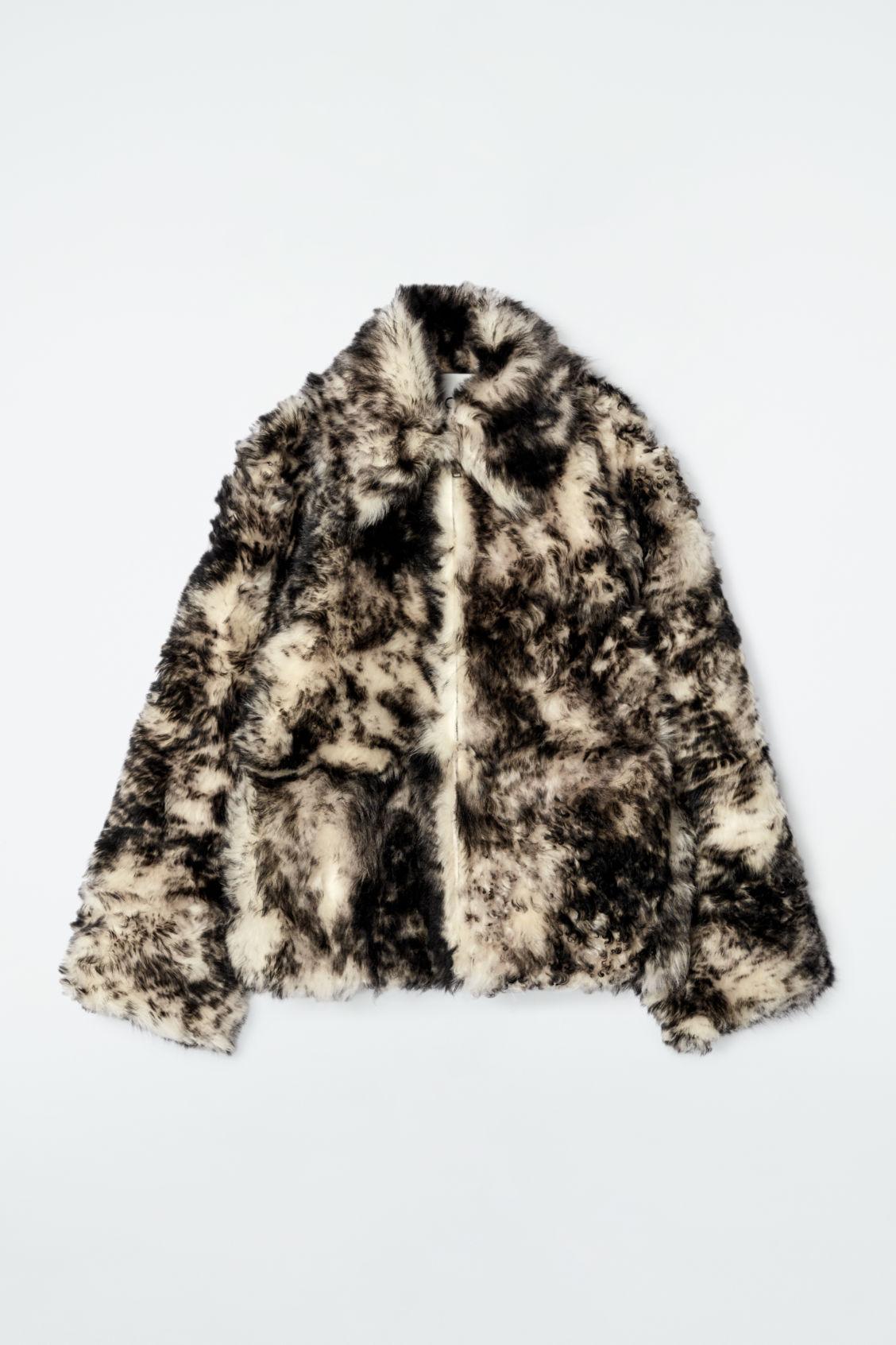 LEOPARD-EFFECT SHEARLING JACKET Product Image