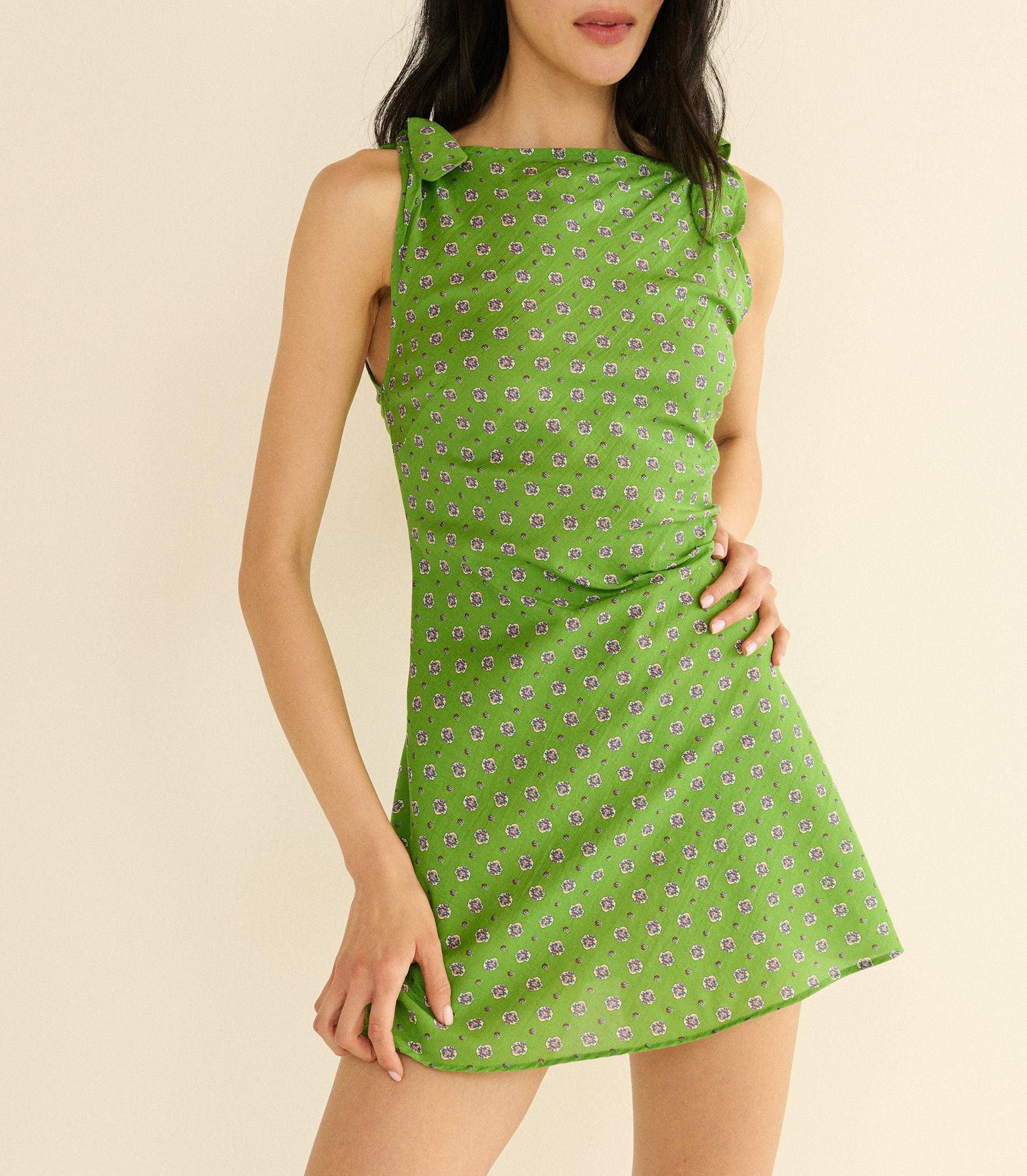 MALTINA DRESS -- VERT CADIZ FOULARD Product Image