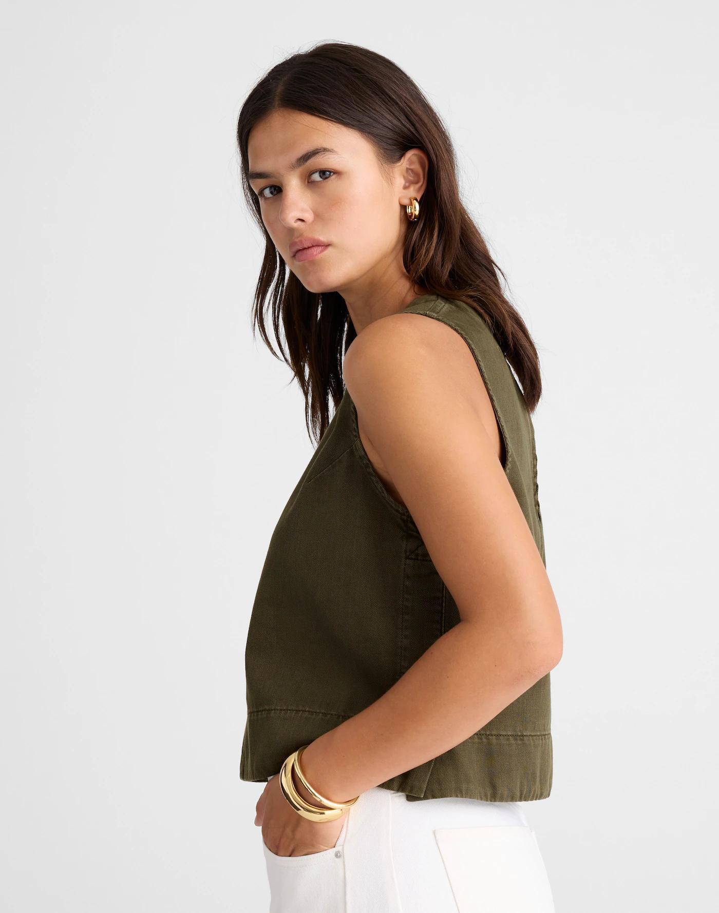Boxy Shell Top in Garment Dye Product Image