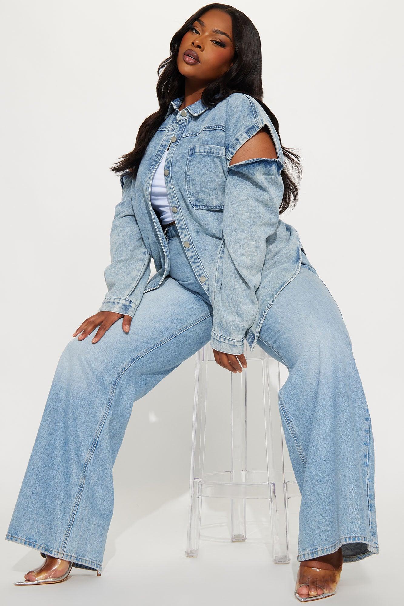 Feeling Grunge Denim Shacket - Light Wash Product Image