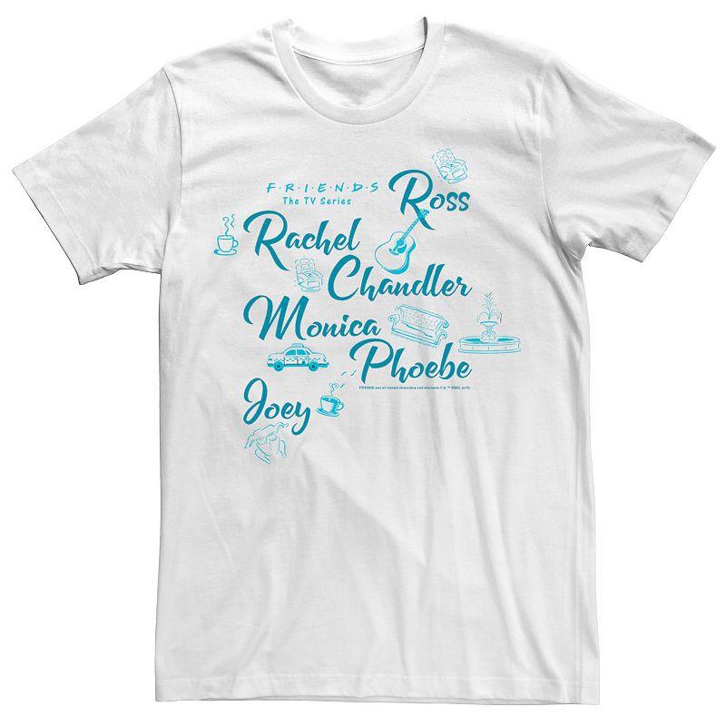 Men's Friends Names Collage Tee,  Product Image