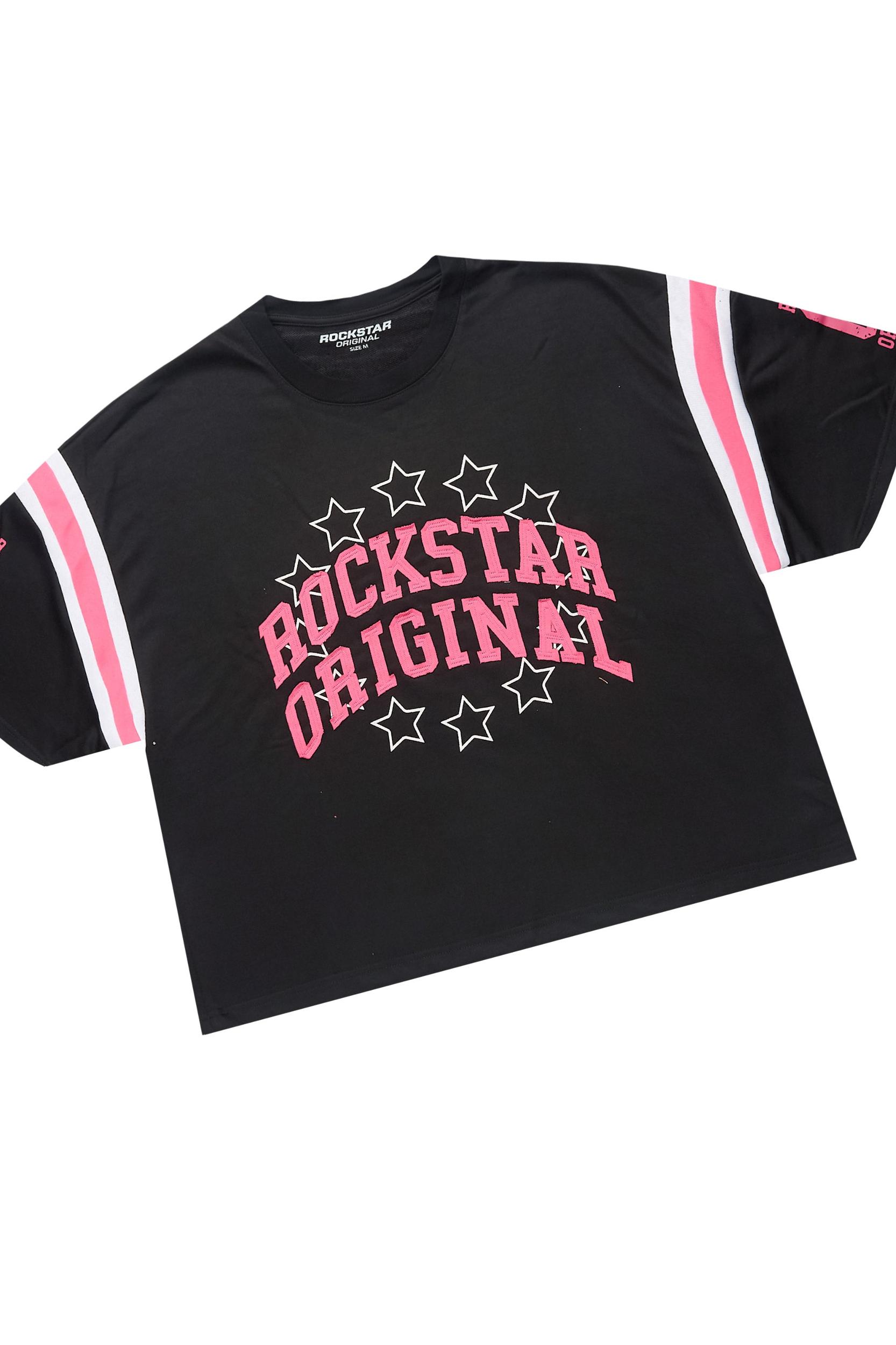 Ronnica Black T-Shirt Short Set Female Product Image