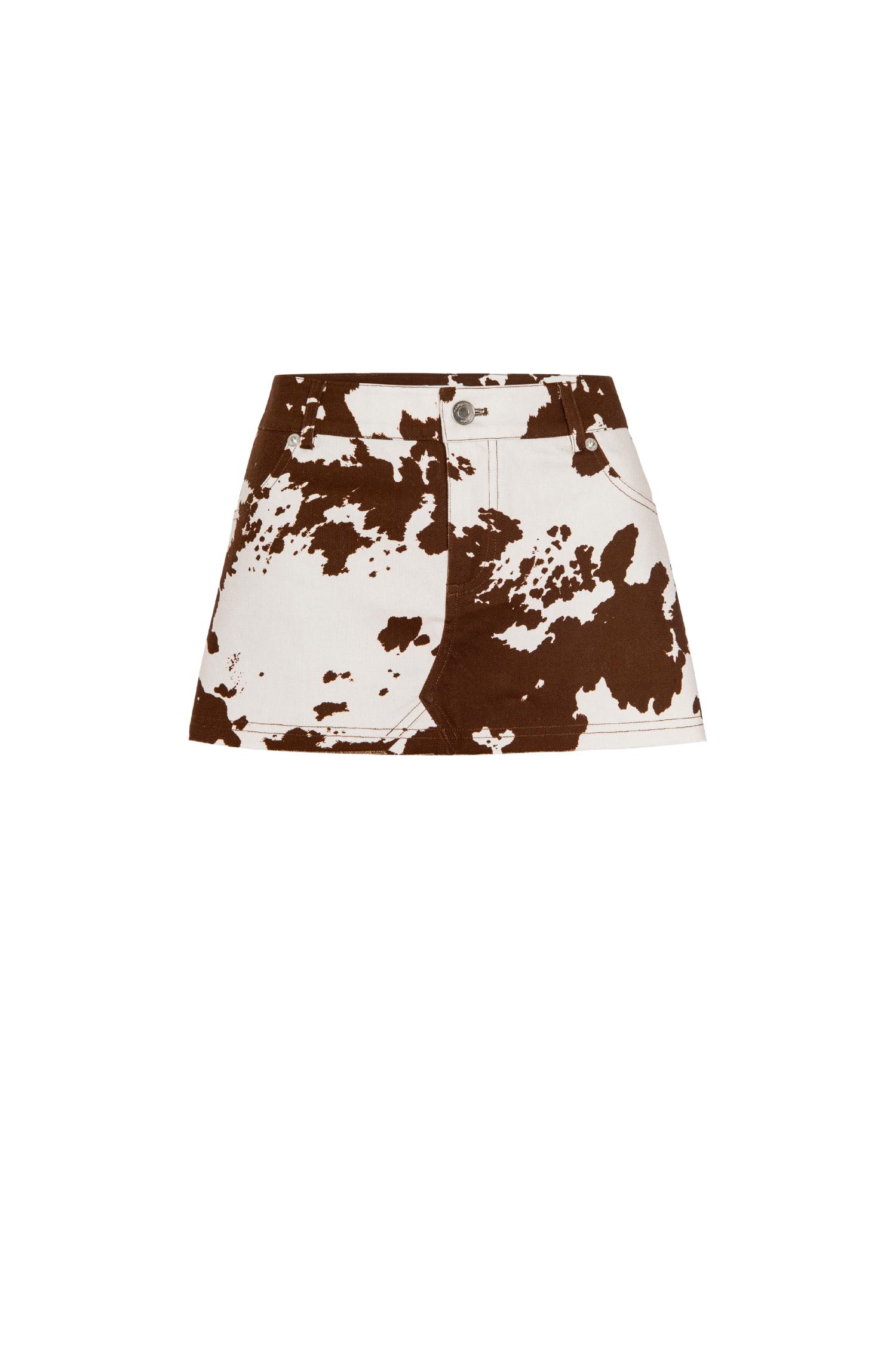 MISS MINI SKIRT - COW PRINT Product Image
