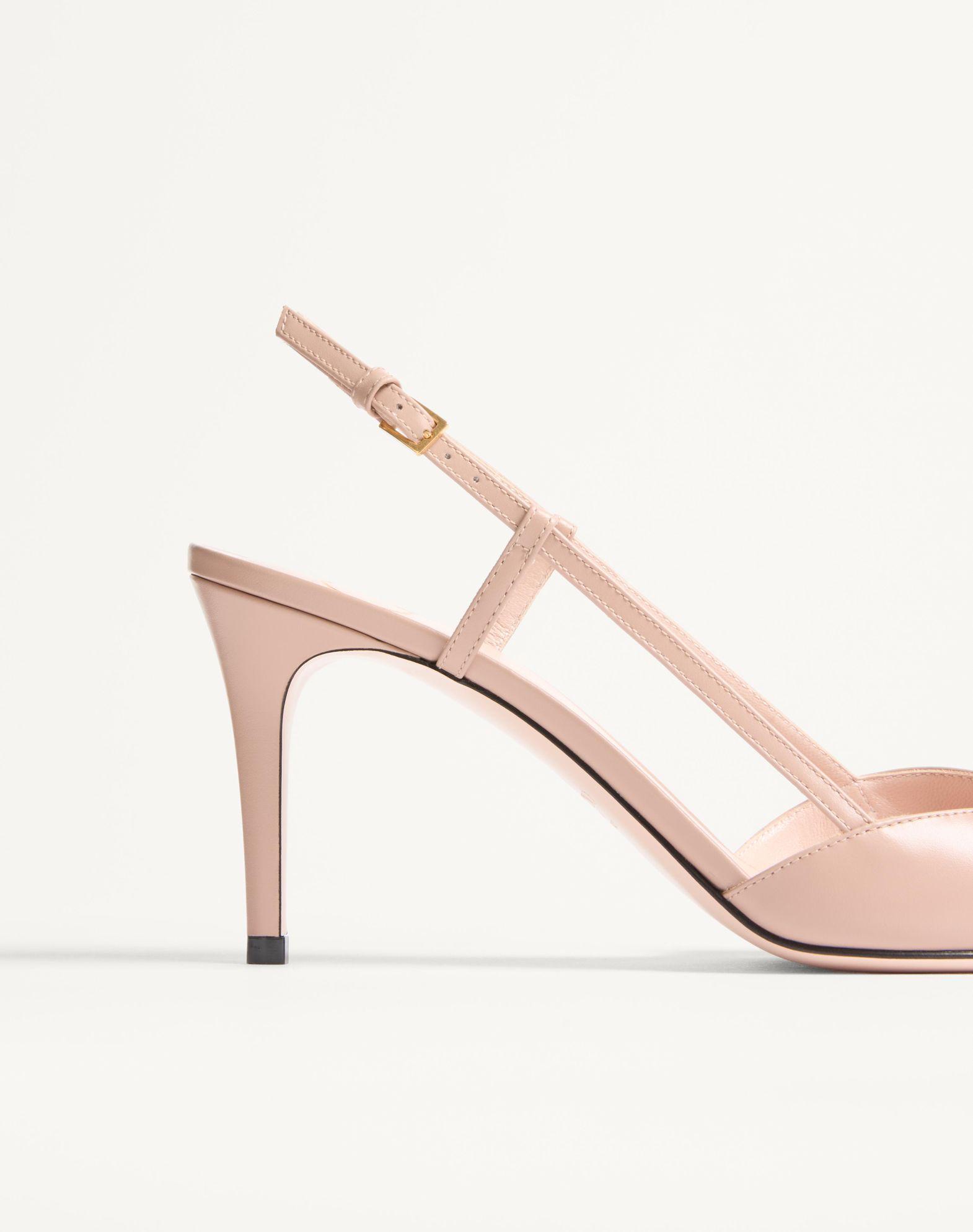 Vlogo Signature Slingback Calfskin Pump With Jewel Logo 80Mm Product Image