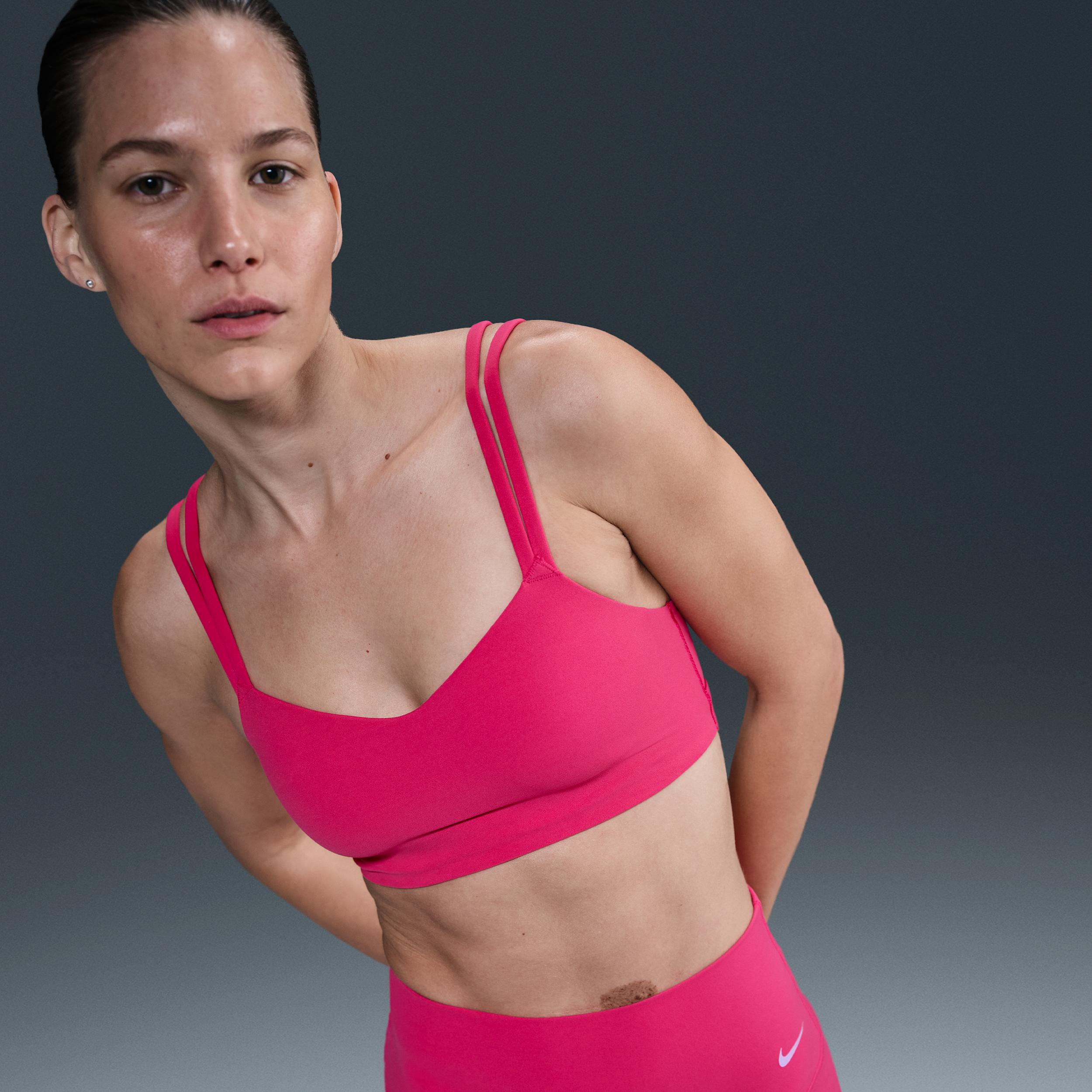 Nike Womens Zenvy Strappy Light-Support Padded Sports Bra | DO6608-666 Product Image