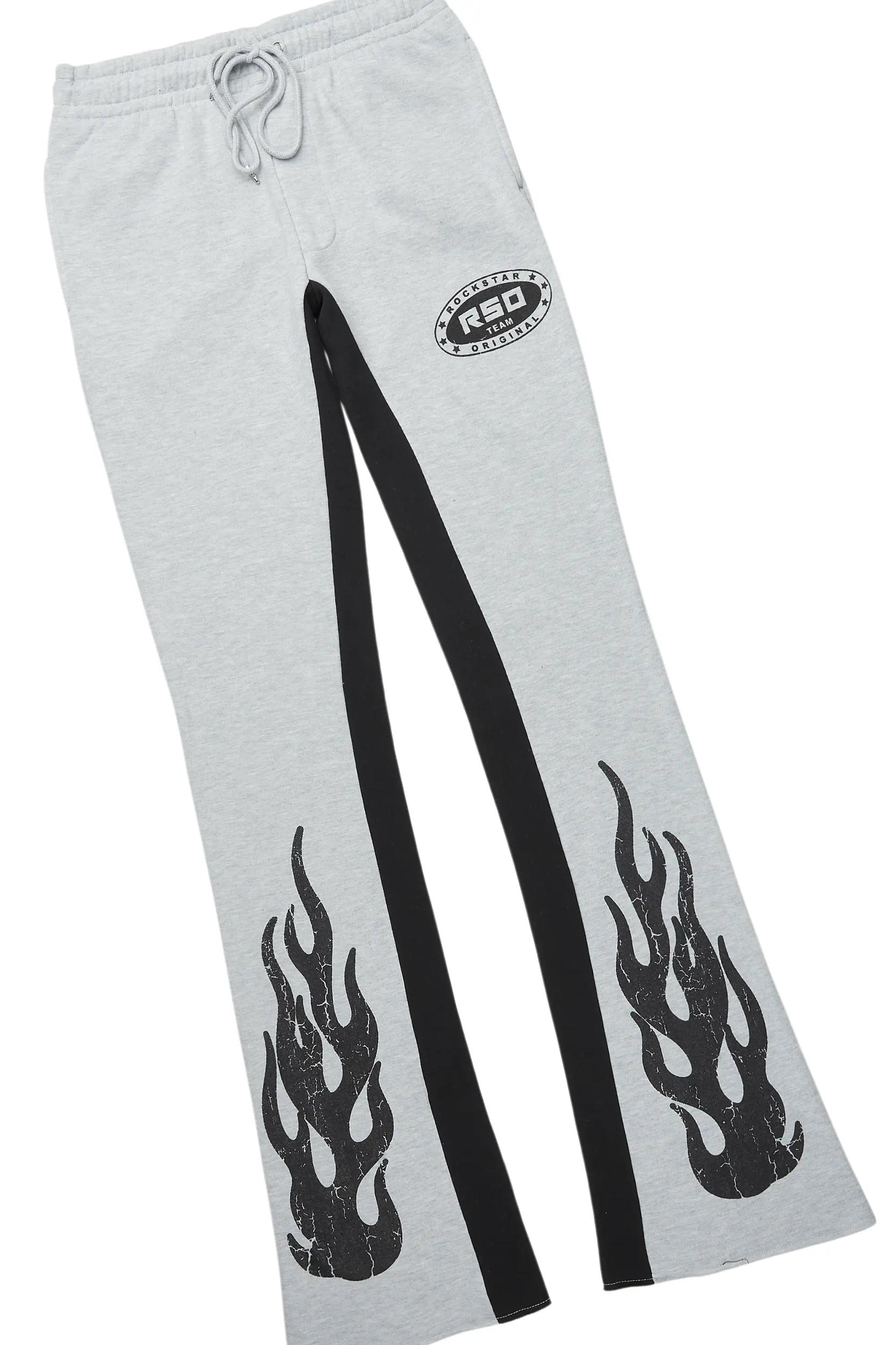 Amos Heather Grey Hoodie/Baggy Track Pant Set Male Product Image