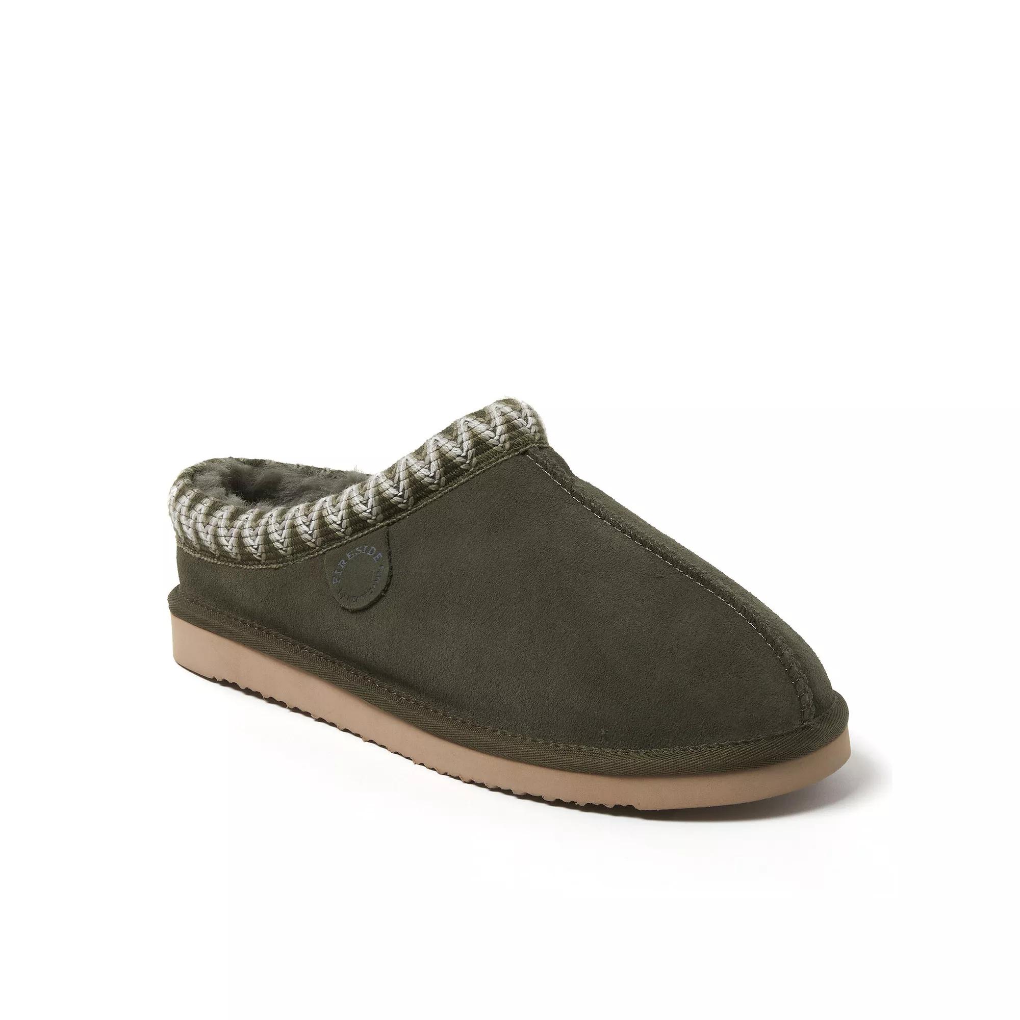 Men's Fireside by Dearfoams Grafton Genuine Shearling Clog With Taping Slippers,  Product Image