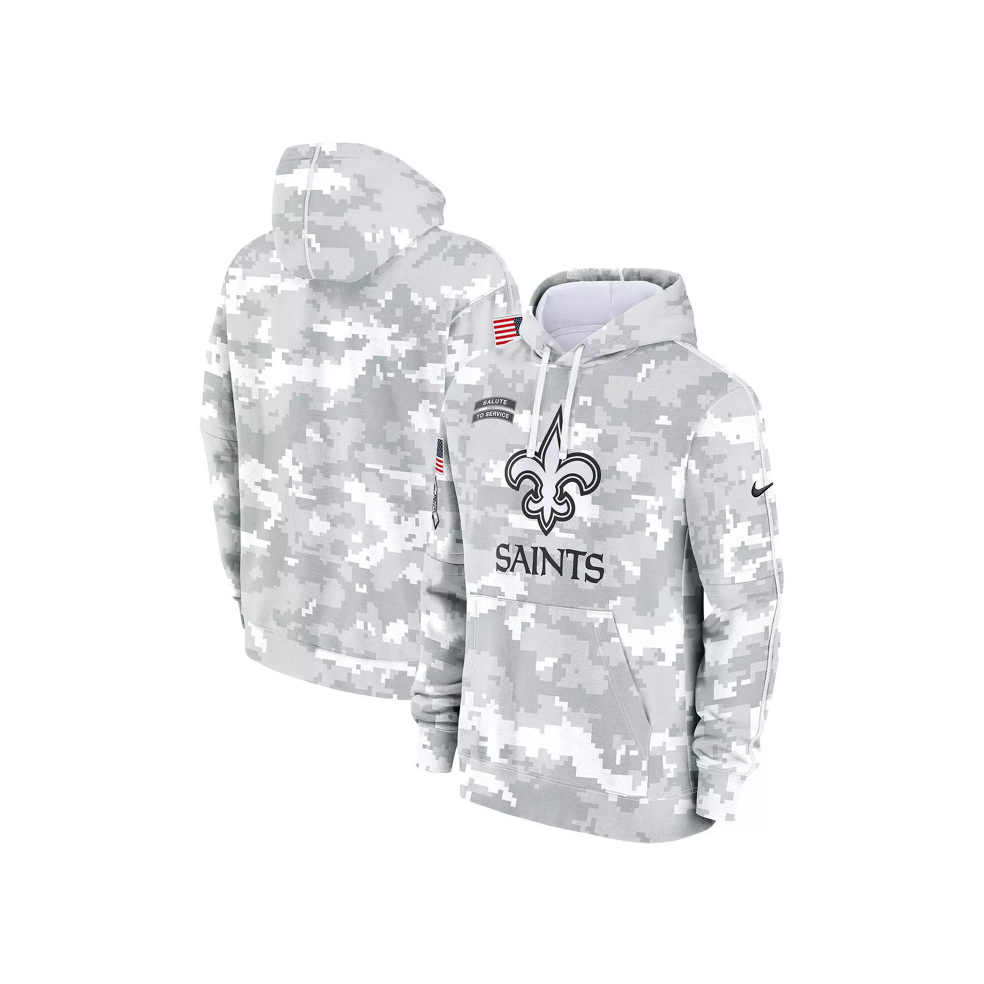 Men's Nike Arctic Camo New Orleans Saints 2024 Salute to Service Club Fleece Pullover Hoodie,  Product Image