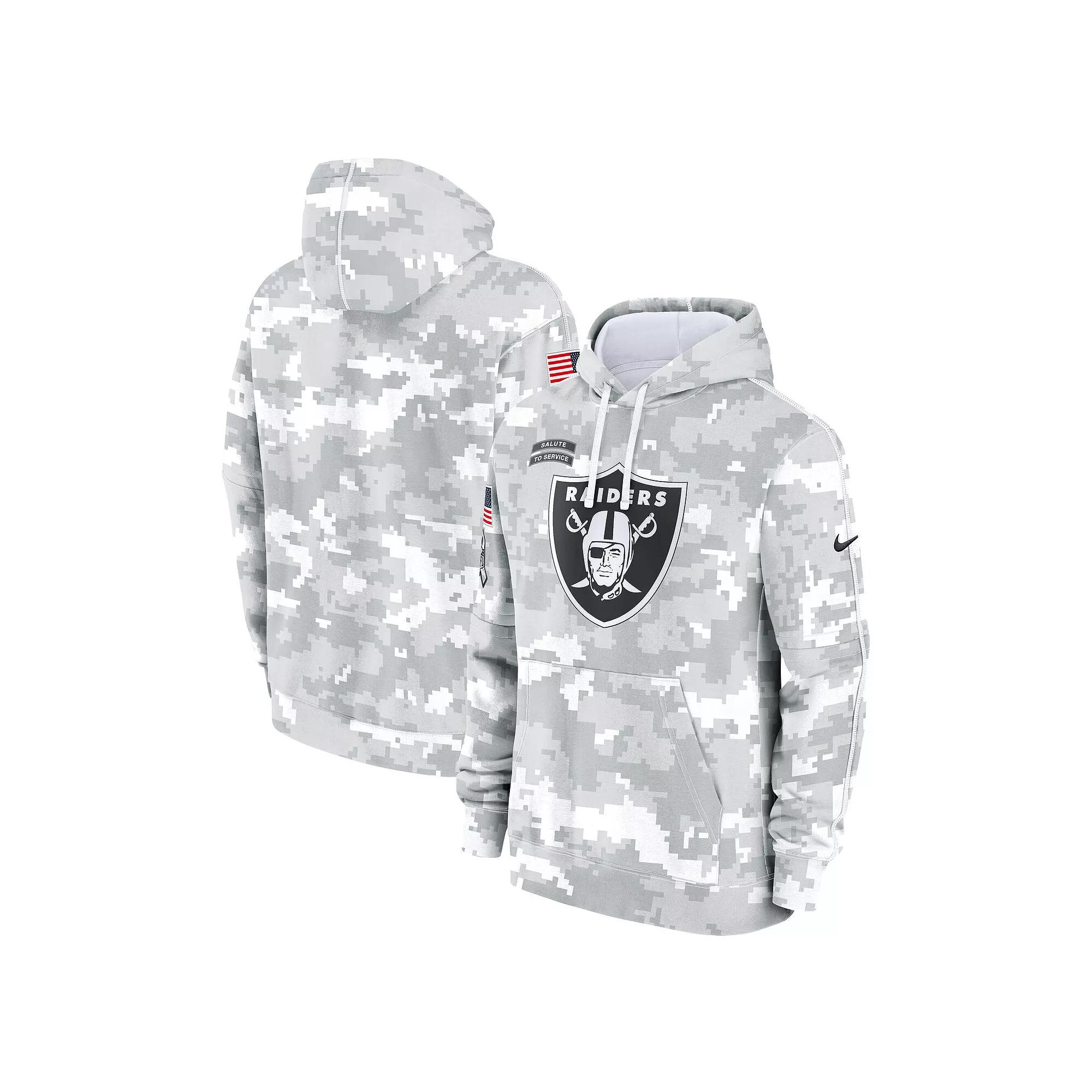 Men's Nike Arctic Camo Las Vegas Raiders 2024 Salute to Service Club Fleece Pullover Hoodie, Size: Small, Lvr Team Product Image