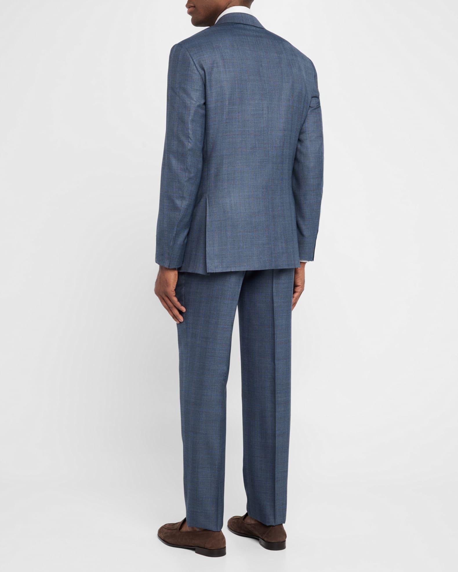 Men's Wool-Silk Plaid Suit Product Image